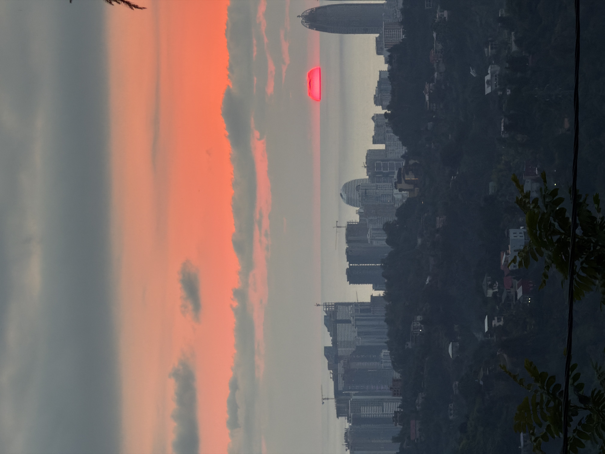 Batumi coastline glows under a vivid summer sunset