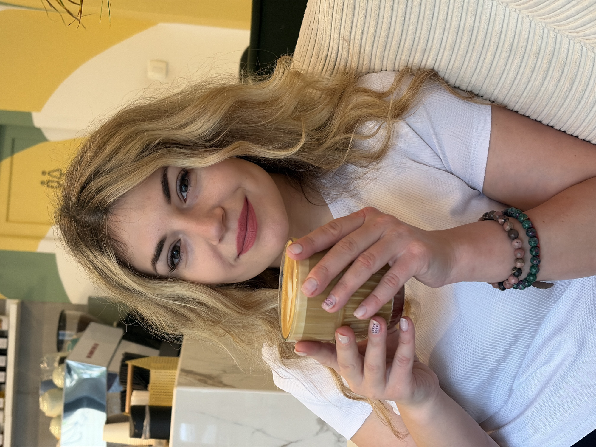 Morning coffee shop visit captured in Budva, Montenegro