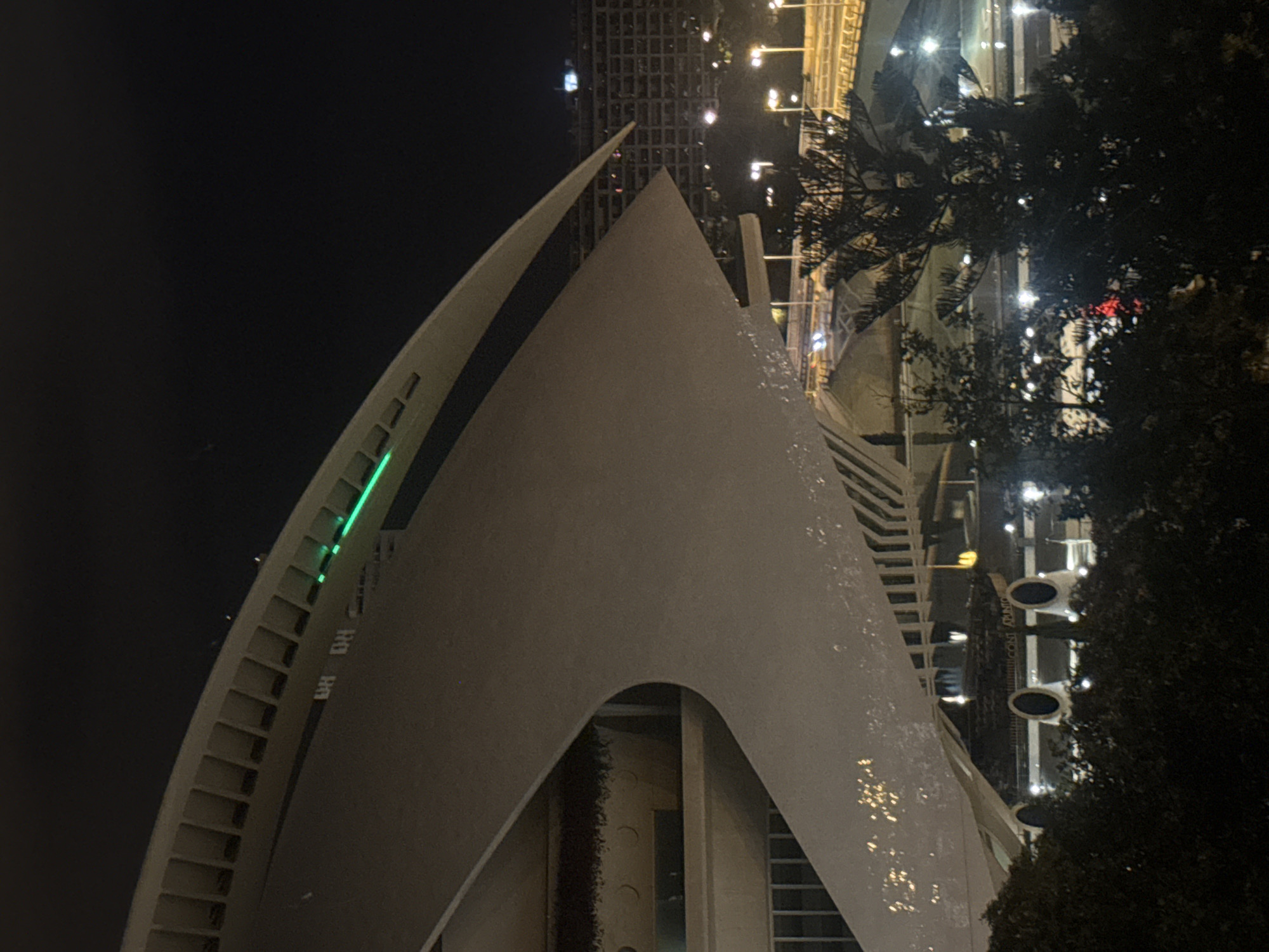 Nighttime views captured of Valencia's futuristic City of Arts complex