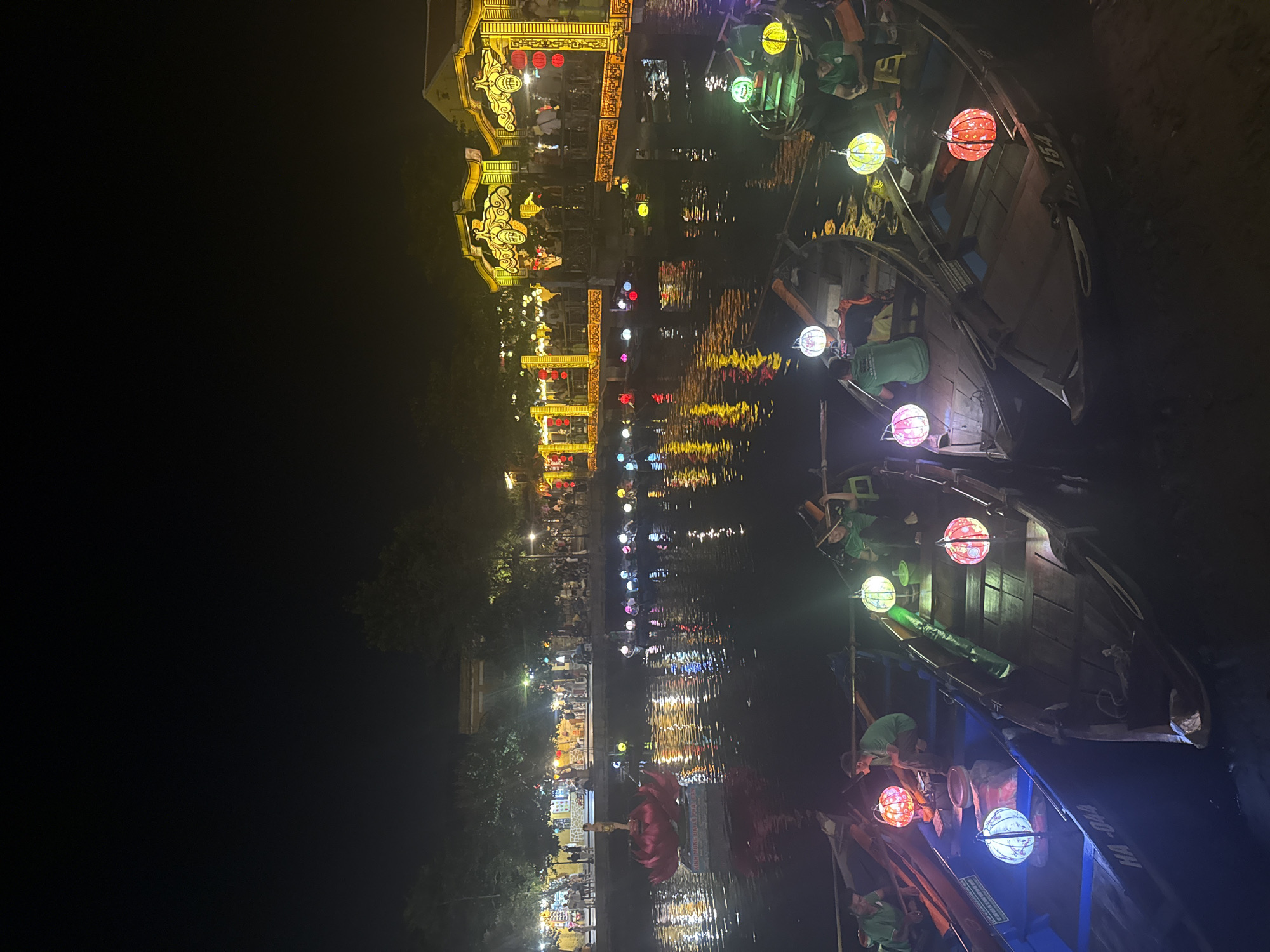 Evening lantern festival scenes documented across Southeast Asian tourist area