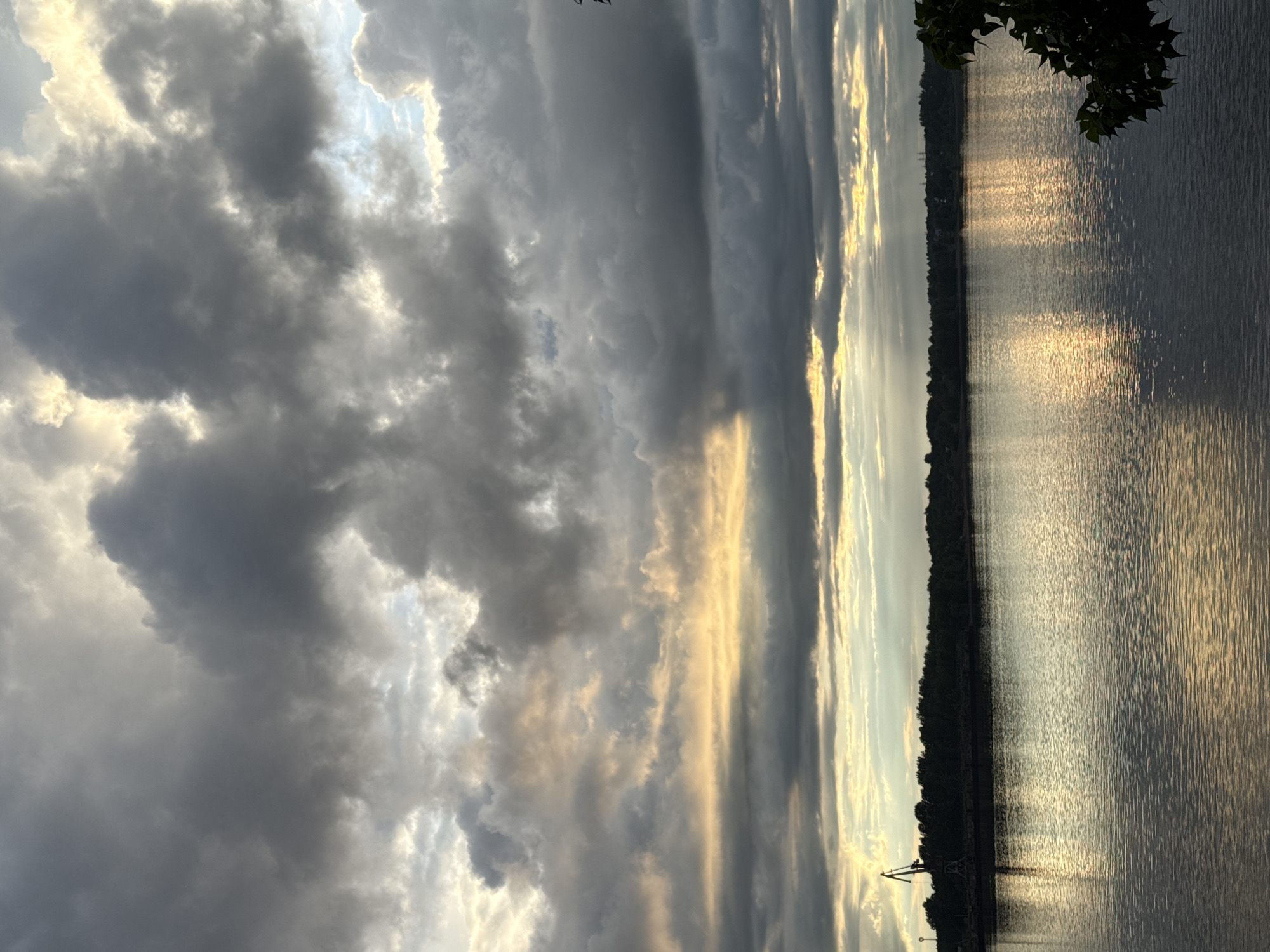 Dramatic sky photographed over Votkinsk Reservoir near Chaikovsky