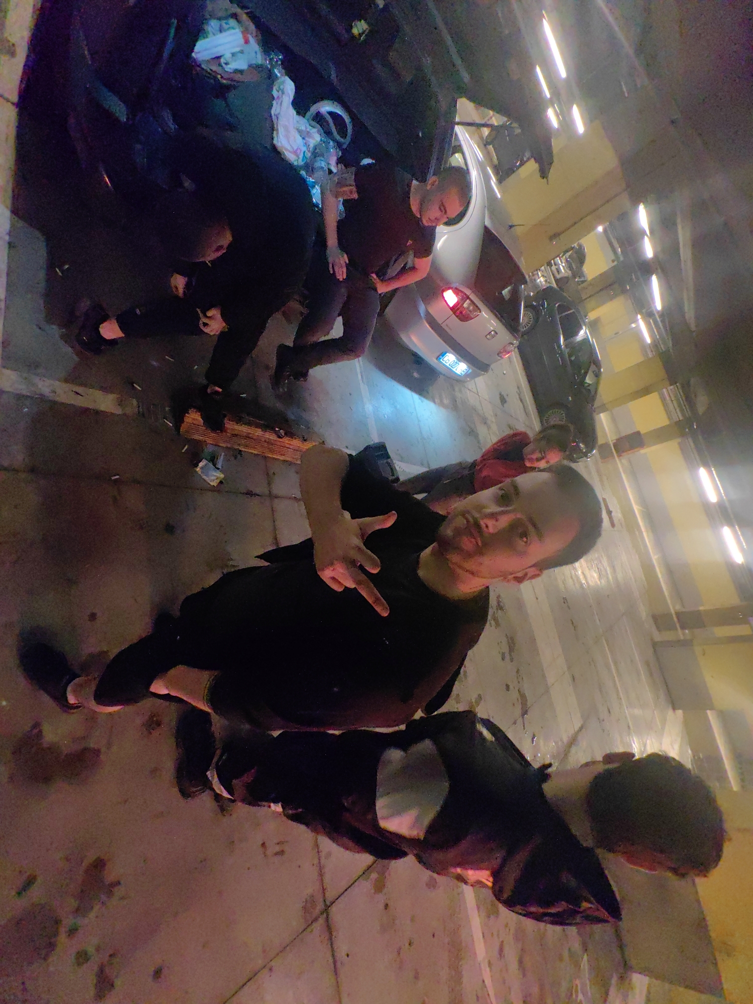Evening social encounters documented across Sofia parking garages, stores
