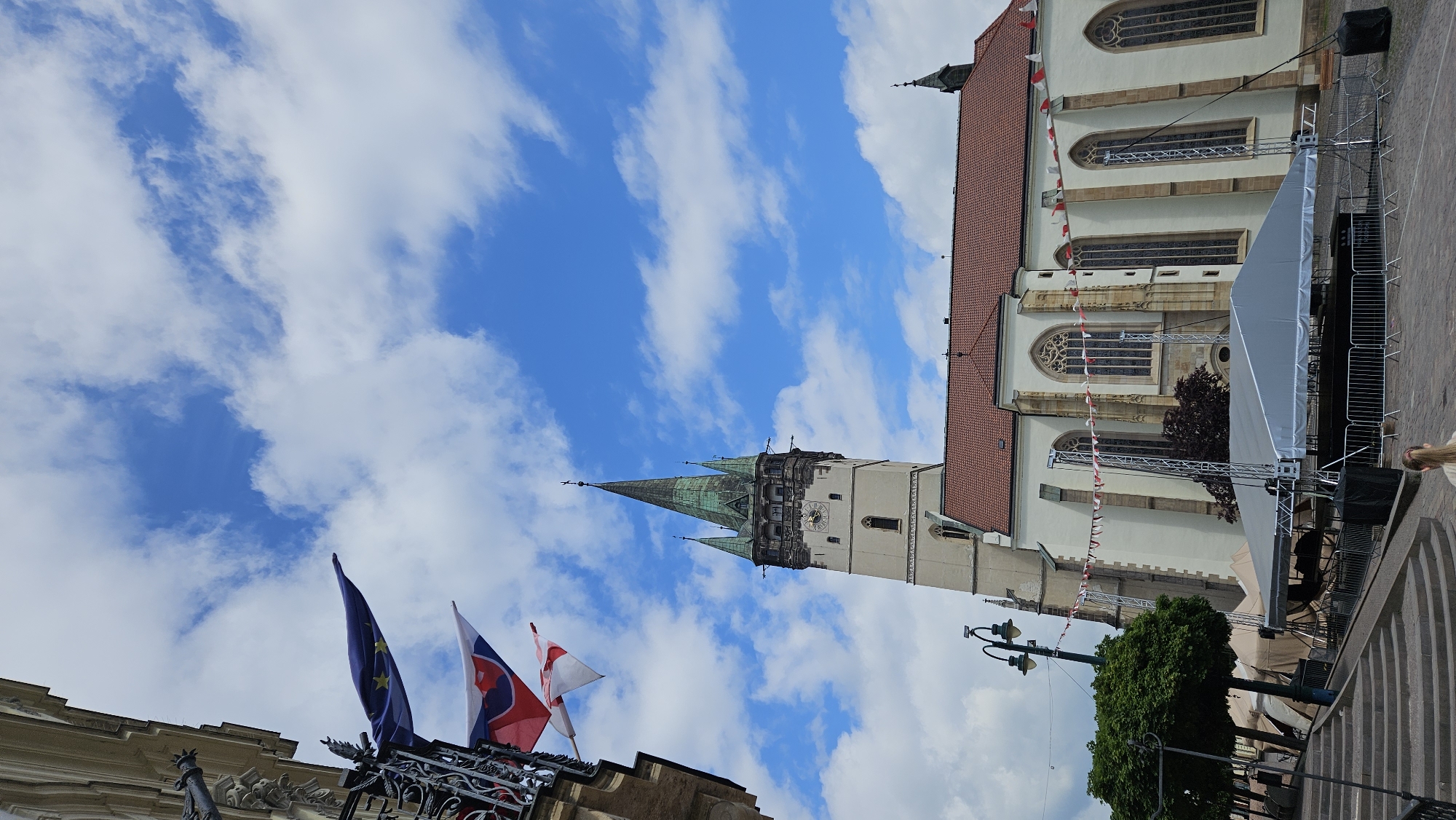 Morning street scenes and mascots documented in Prešov, Slovakia