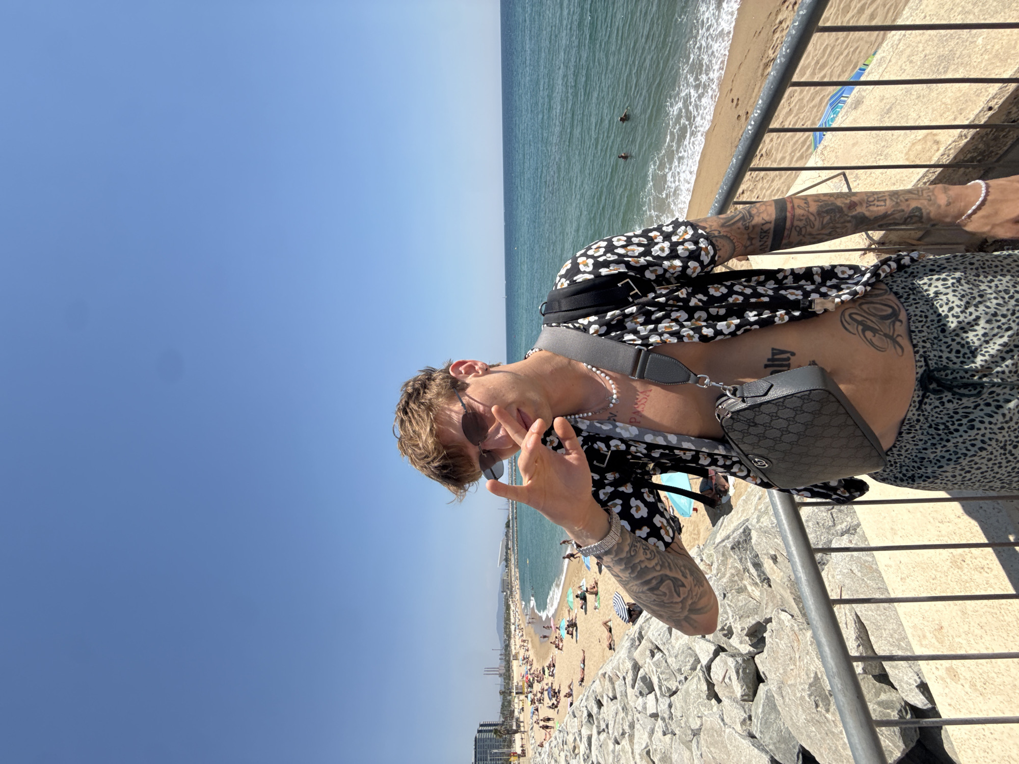 Beach views and skate park action on a Barcelona summer morning