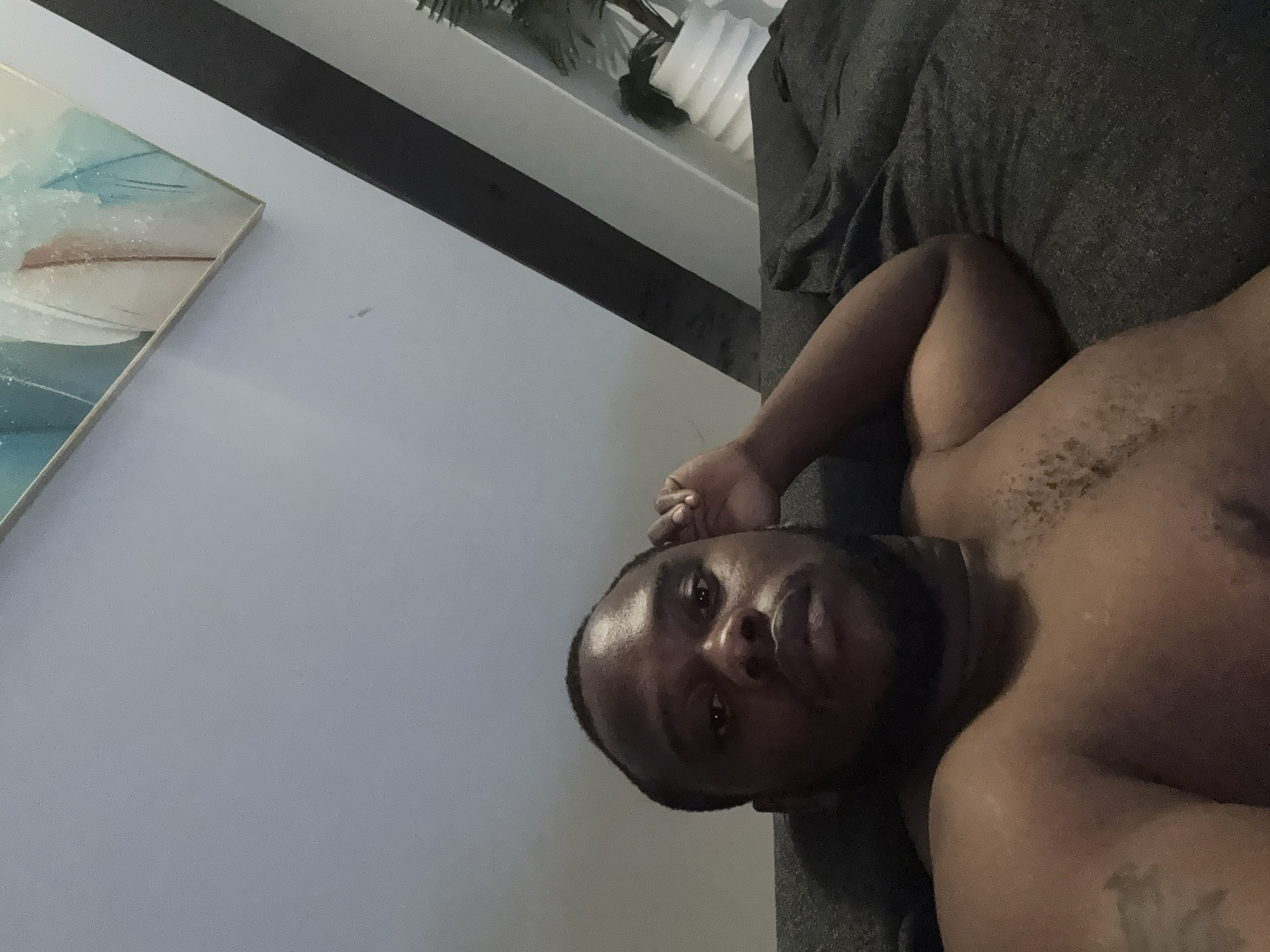 Man relaxing at home captured in evening memories