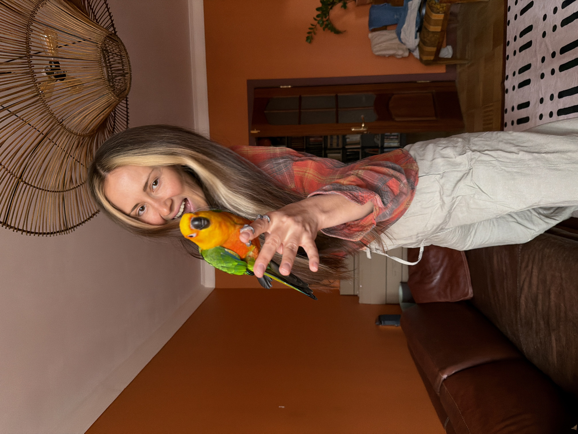 Woman with parrot, flooding documented in Khimki, Russia