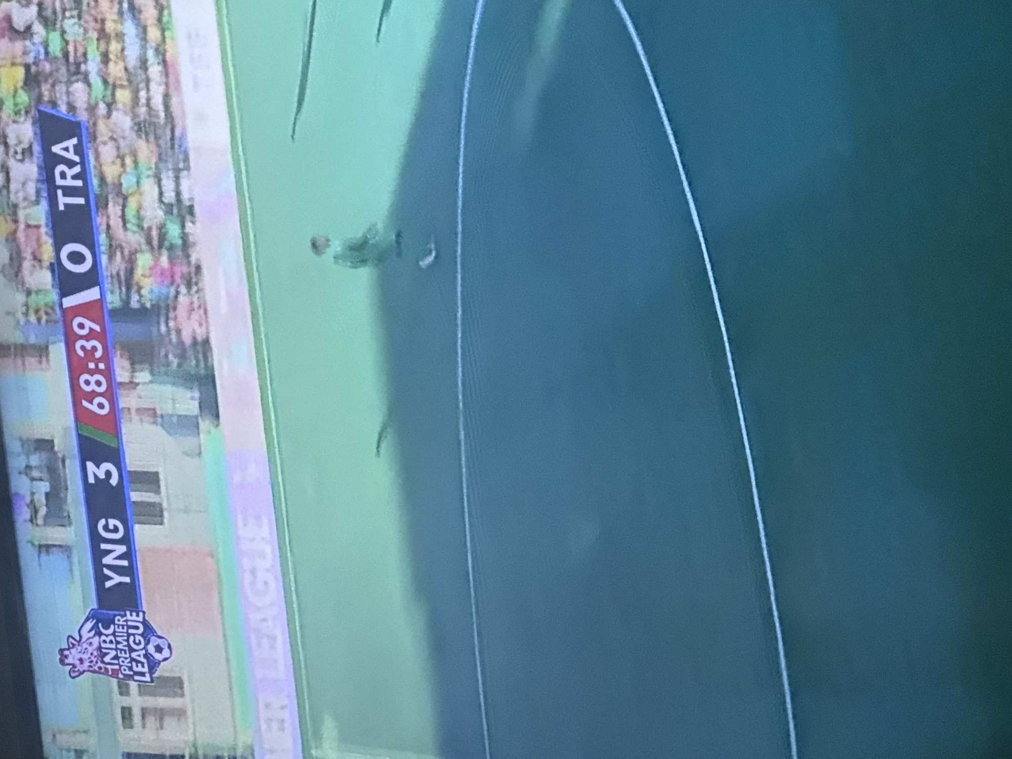 Football on TV and street details from Dar es Salaam