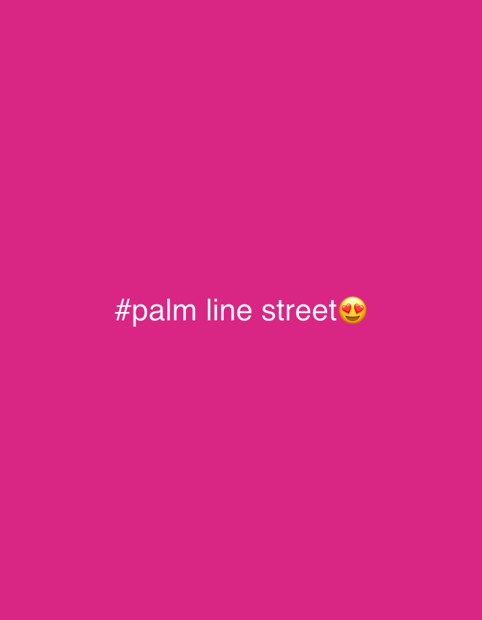 Emoji-laden text cards hint at a Peyia cafe and street