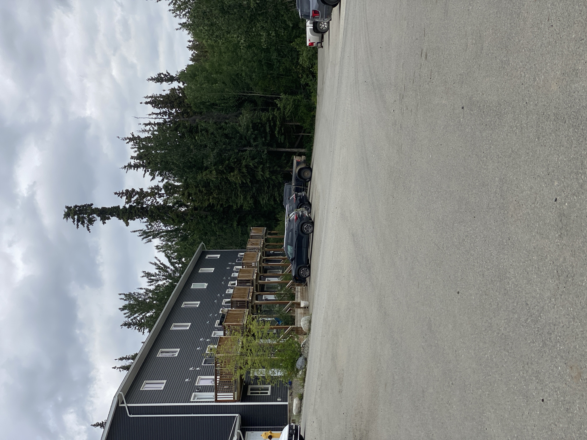 Residential streets and apartment blocks in Whitehorse, Canada