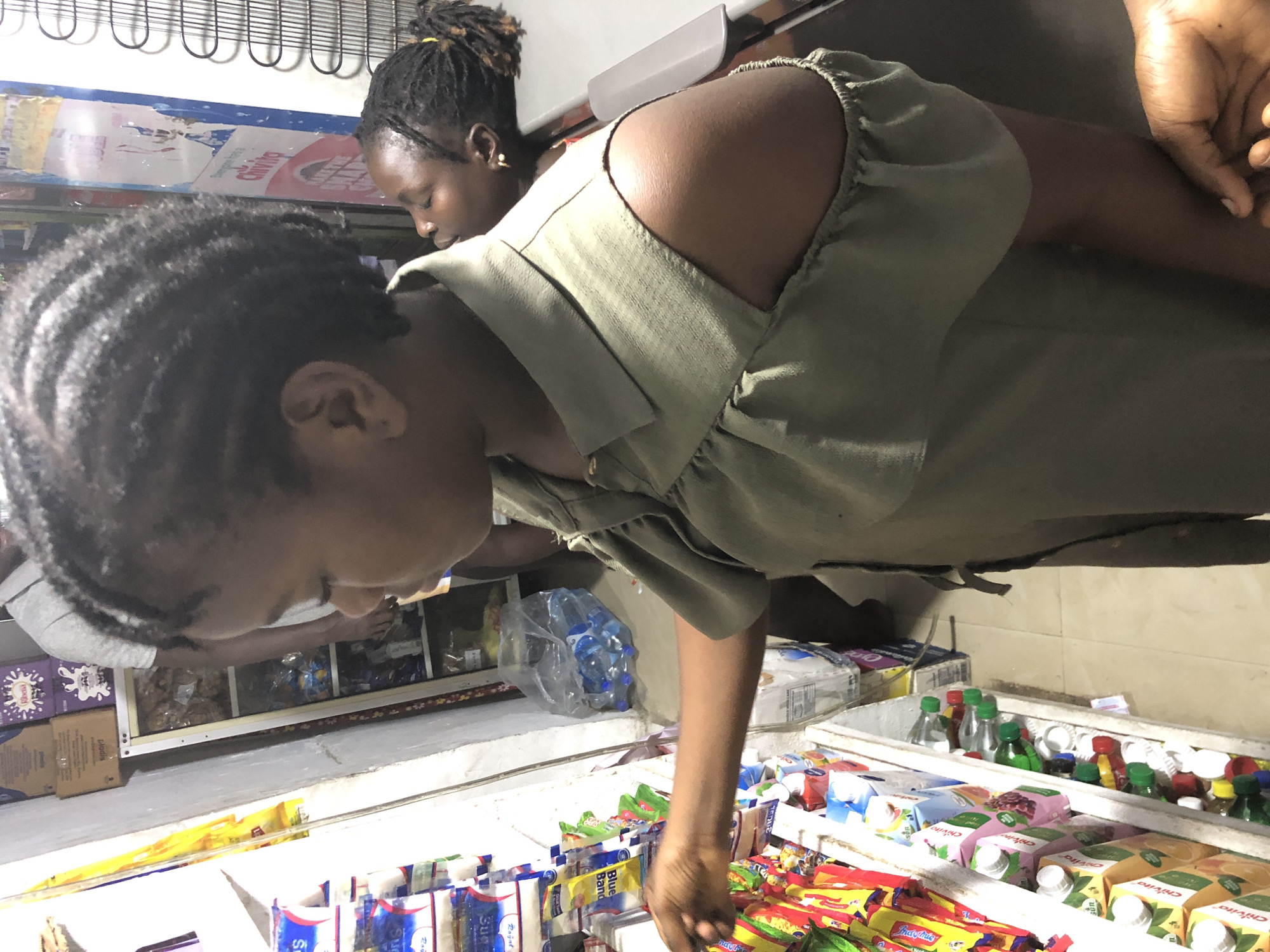 Everyday shopping inside a small kiosk in Ado, Nigeria