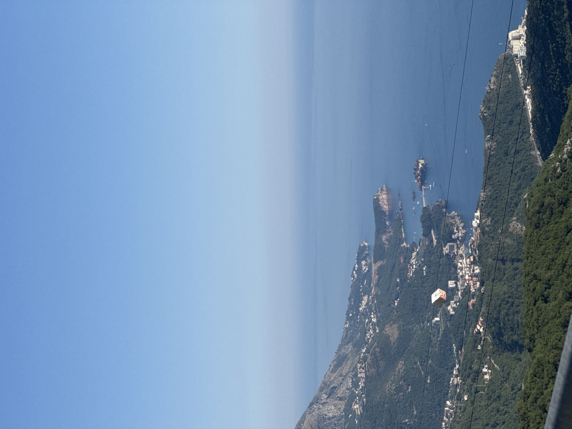 High-angle views of Stanišići and the Adriatic coast, Montenegro