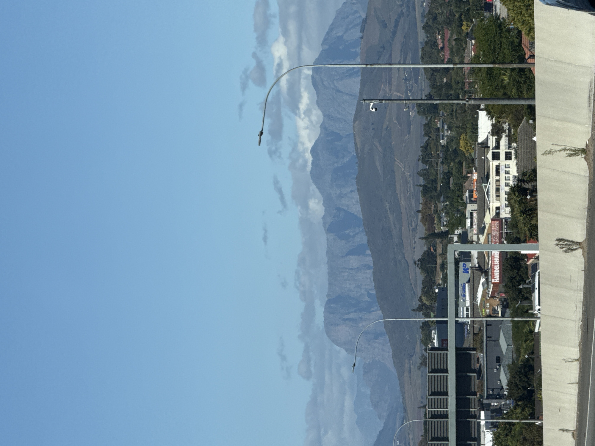 Witness documents scenic Bellville mountain views from roadside vantage