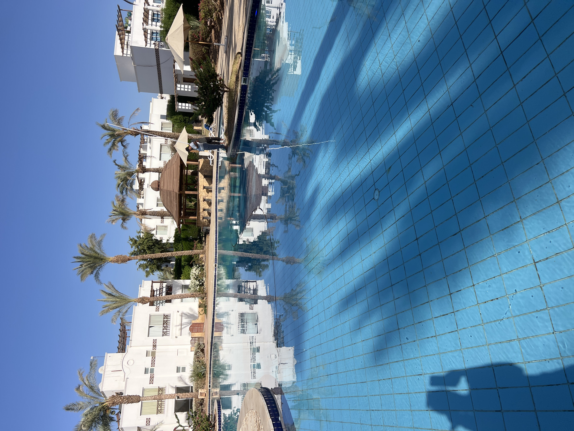 Lush resort grounds and gardens in sunny Sharm El Sheikh