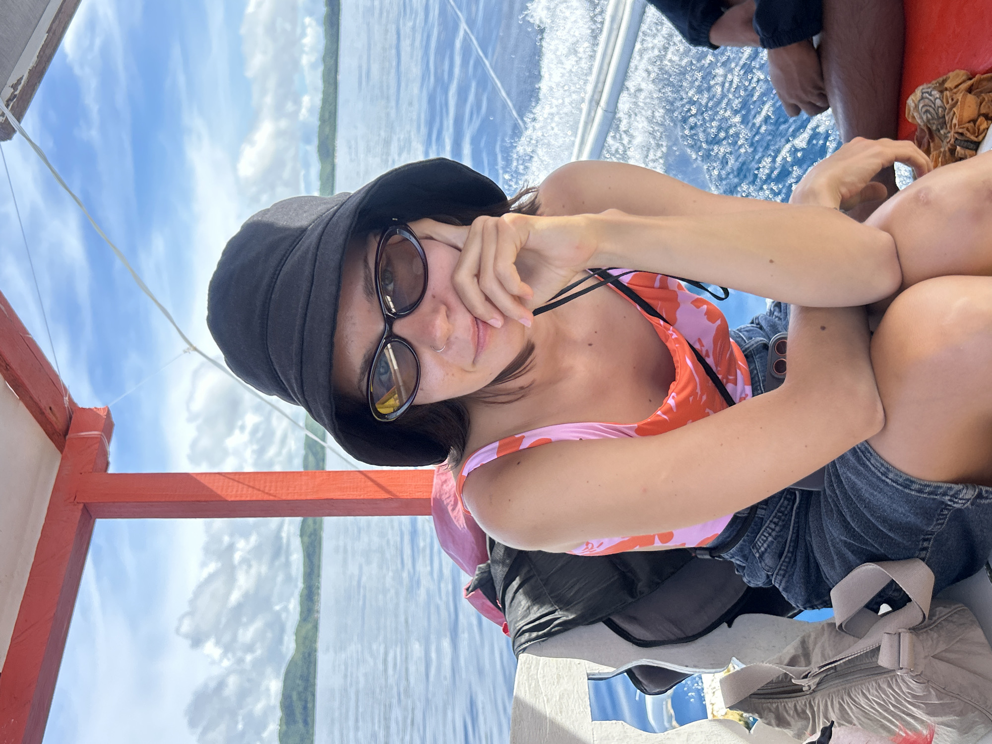 Boat trip documented along tropical Dapa coastline