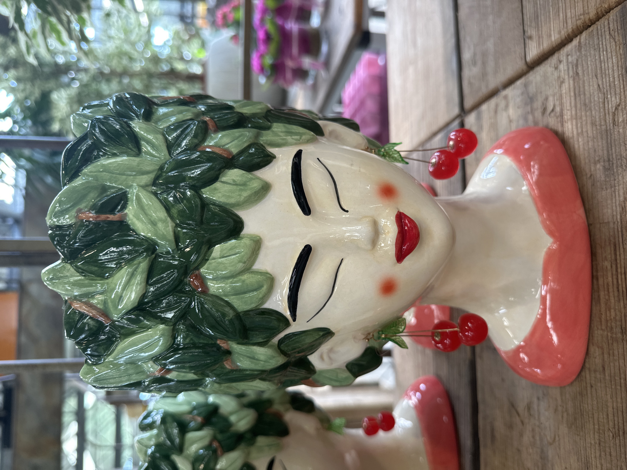 Browsing decorative plants and garden ornaments in Oberndorf