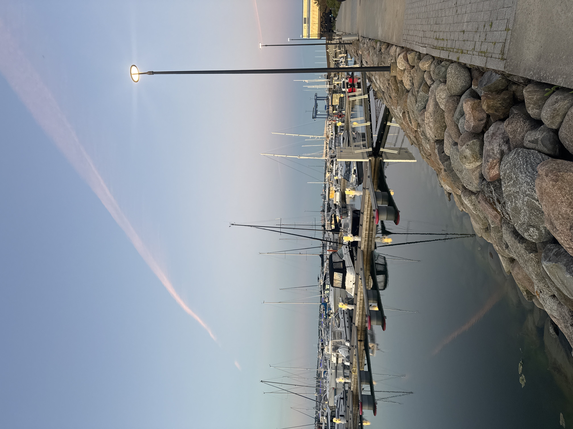 Tallinn marina at golden hour, midsummer evening