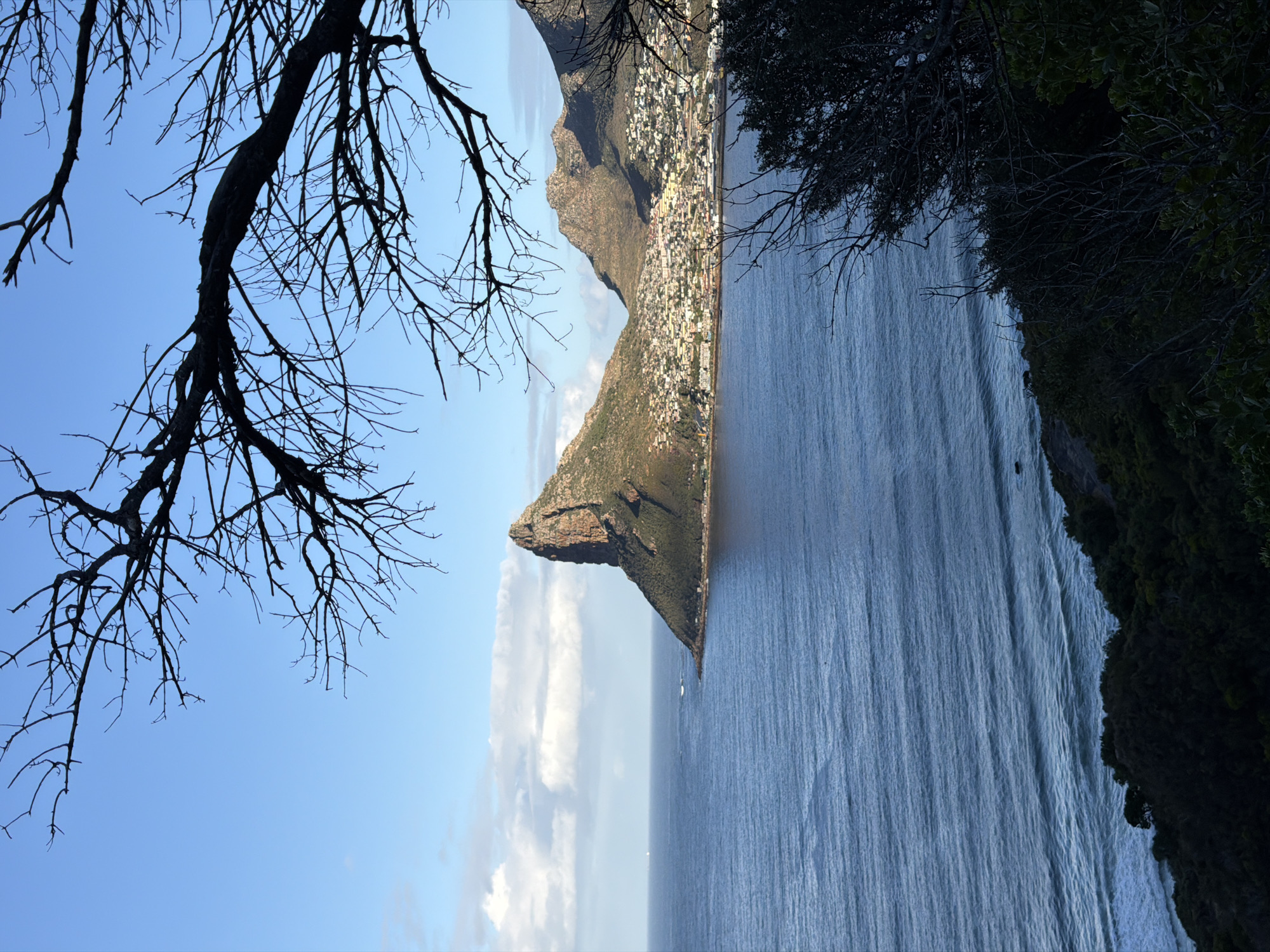 Daytime coastal panorama photographed at Hout Bay, South Africa