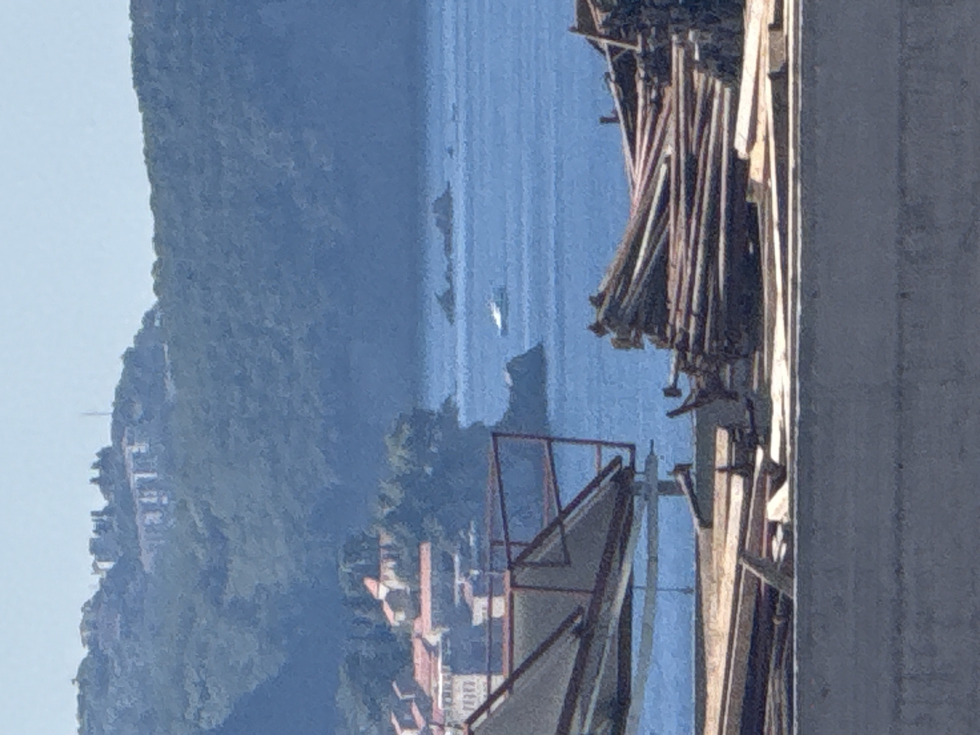 Boreti coastline and construction, early morning on the Adriatic