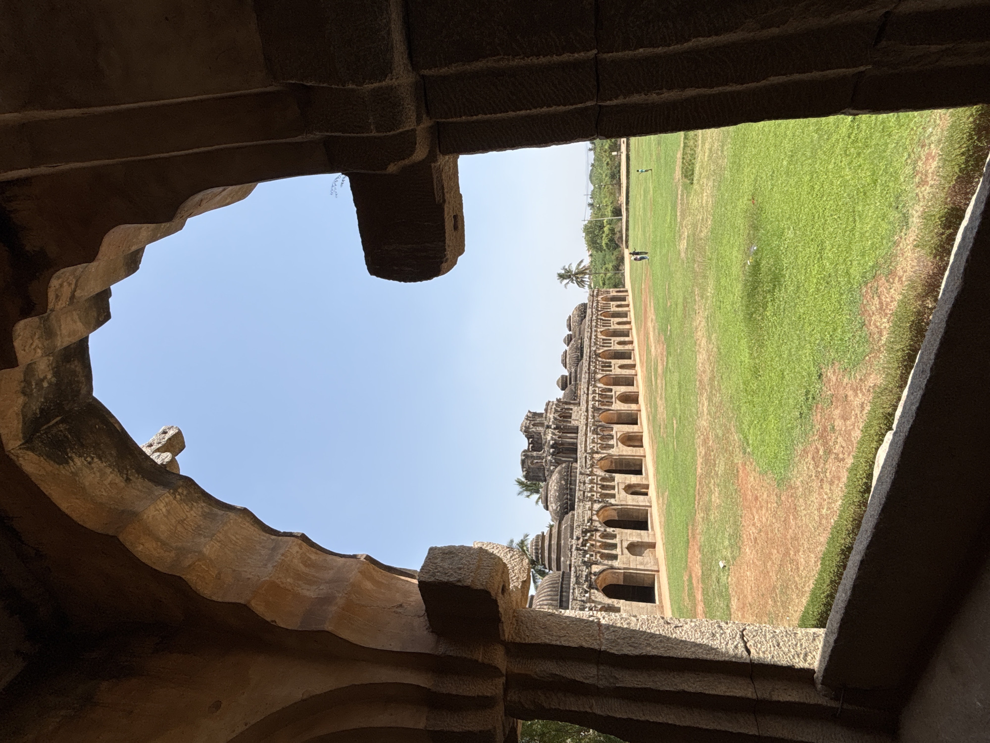 Historic Kamalapura temple complex and stables documented by witnesses