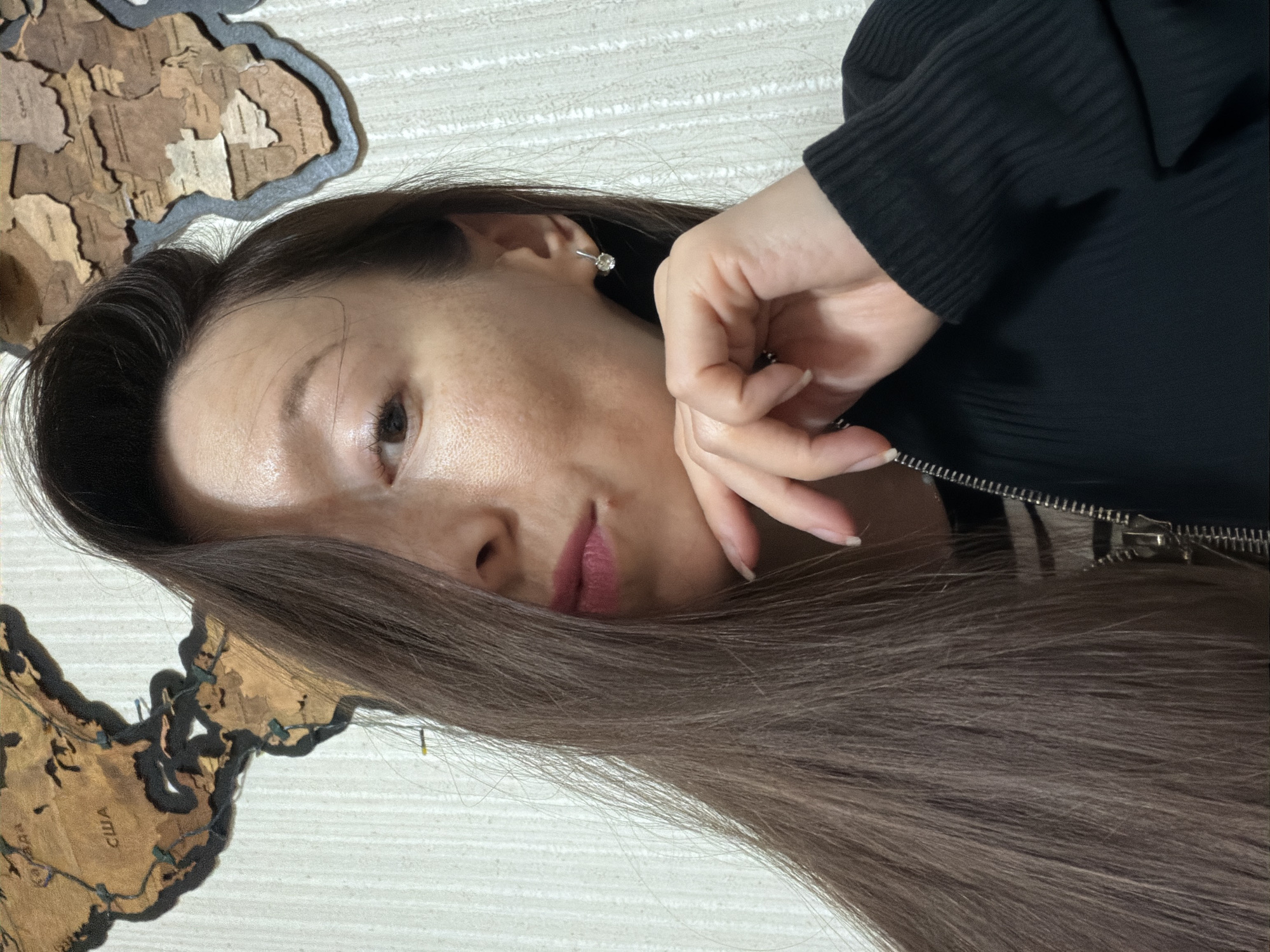 Woman photographed multiple times in Raevka, Russia evening session