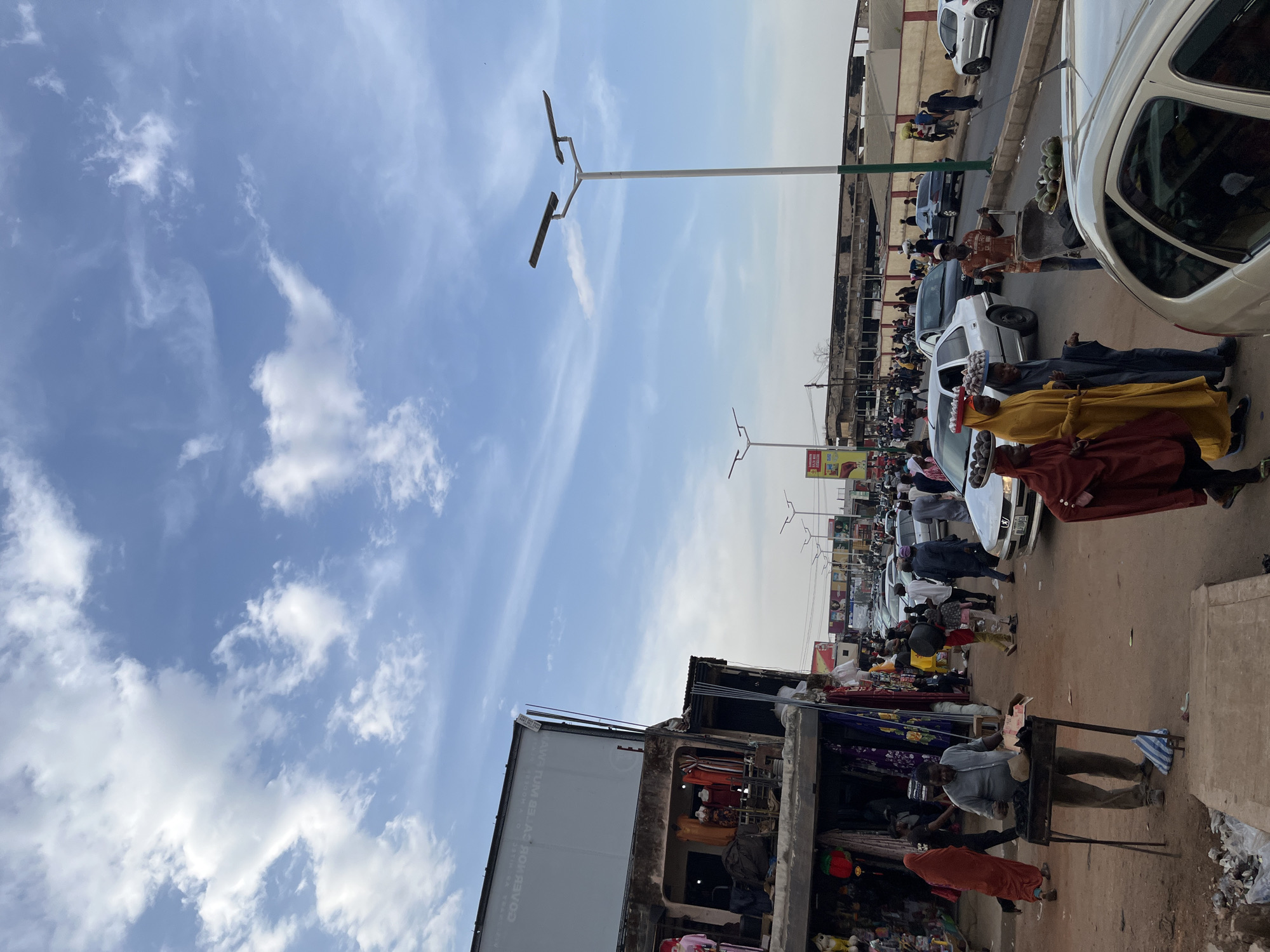 Bustling street market activity documented in Jos, Nigeria
