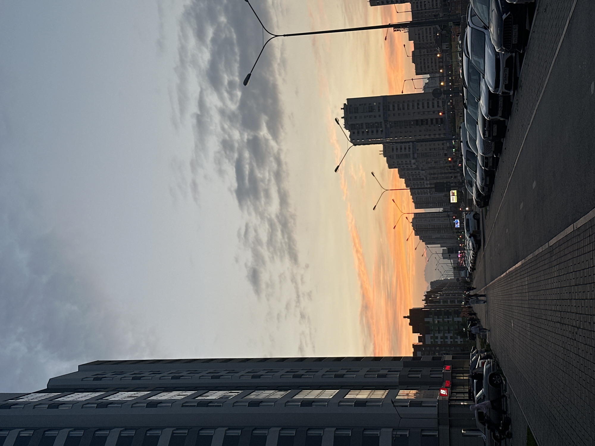 Evening scenes captured across Yekaterinburg's residential districts