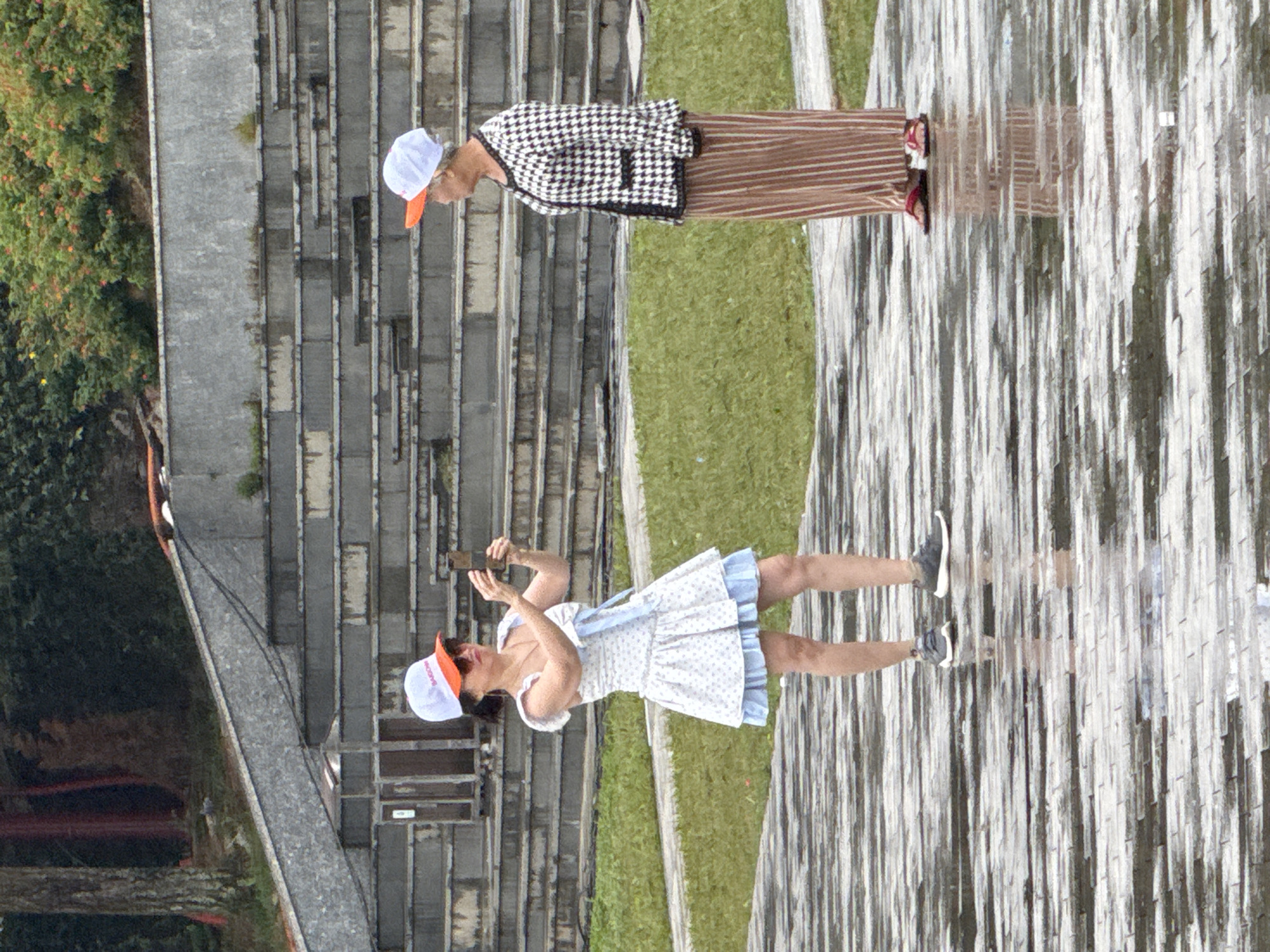 Da Lat opera house and Buddhist temple on a rainy afternoon
