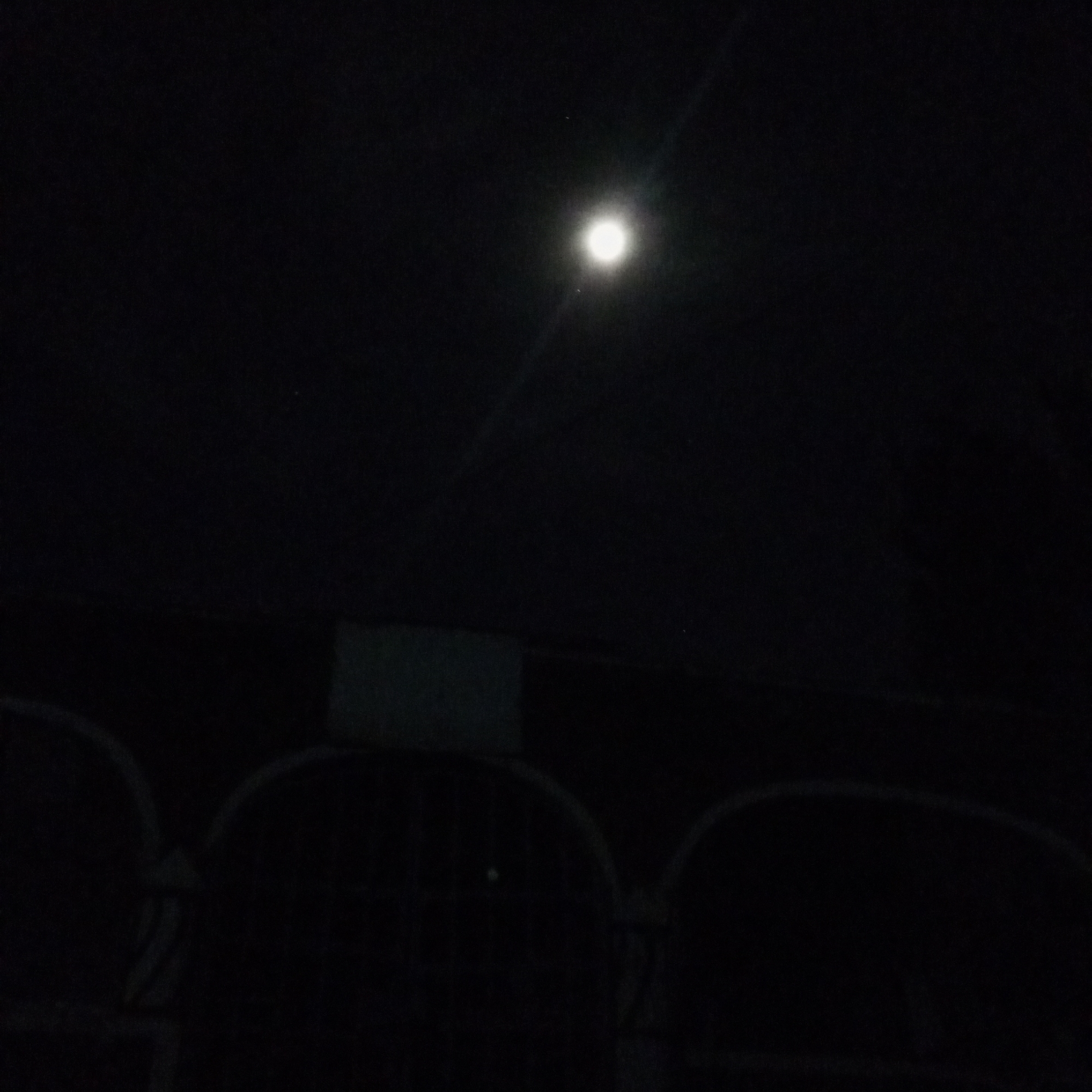 Moonlit night scene observed in Borabu Chitago ward, Kenya