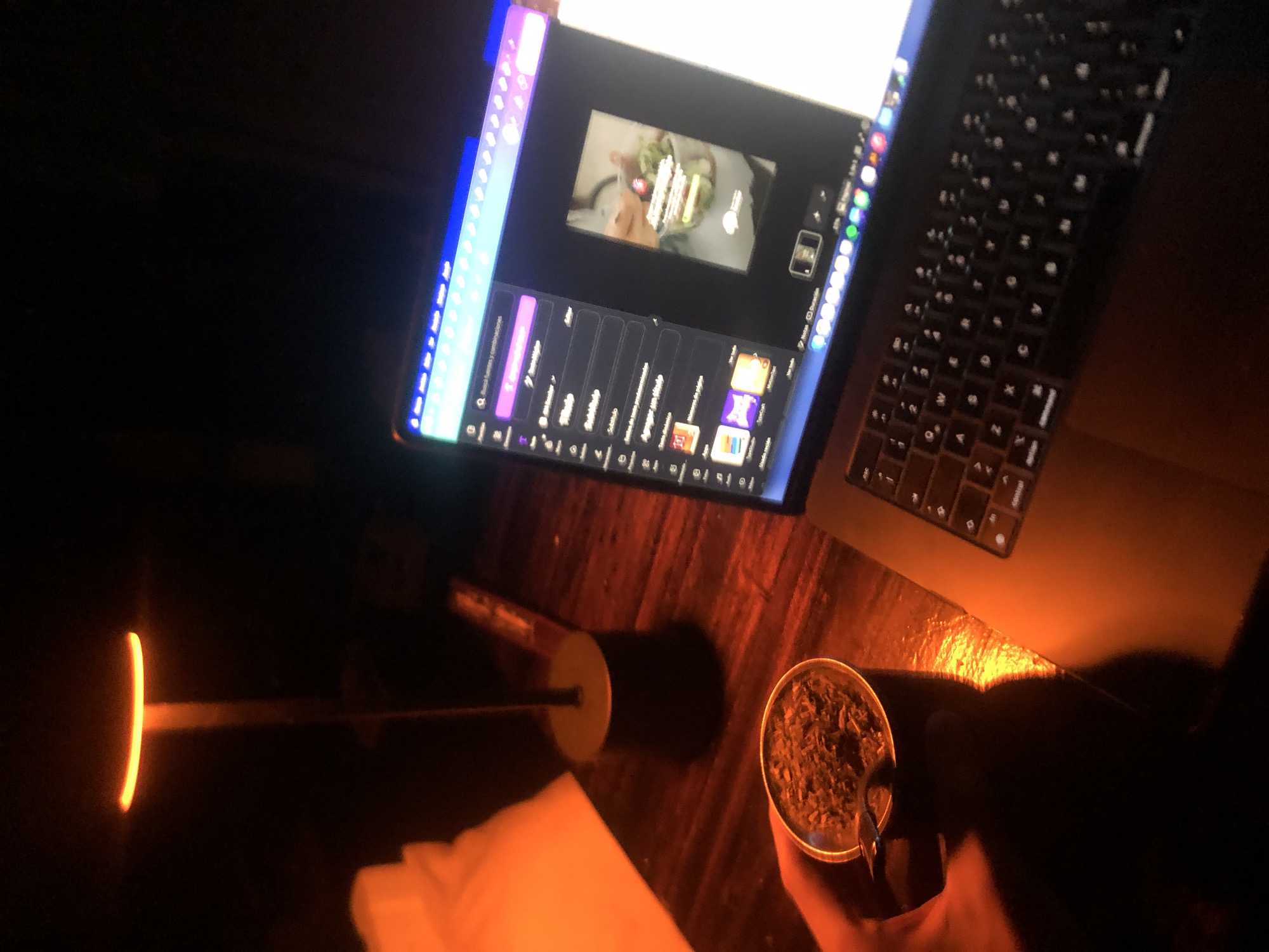 Video editing session documented in Beccar, Argentina