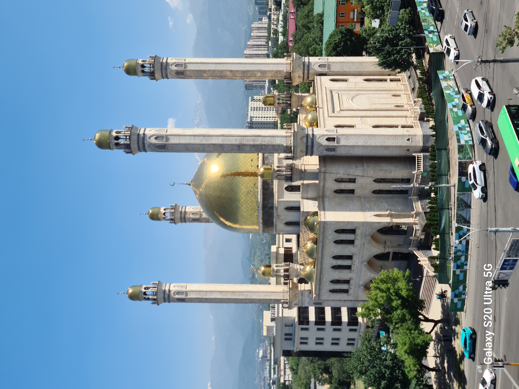 Almaty's Central Mosque and its golden dome