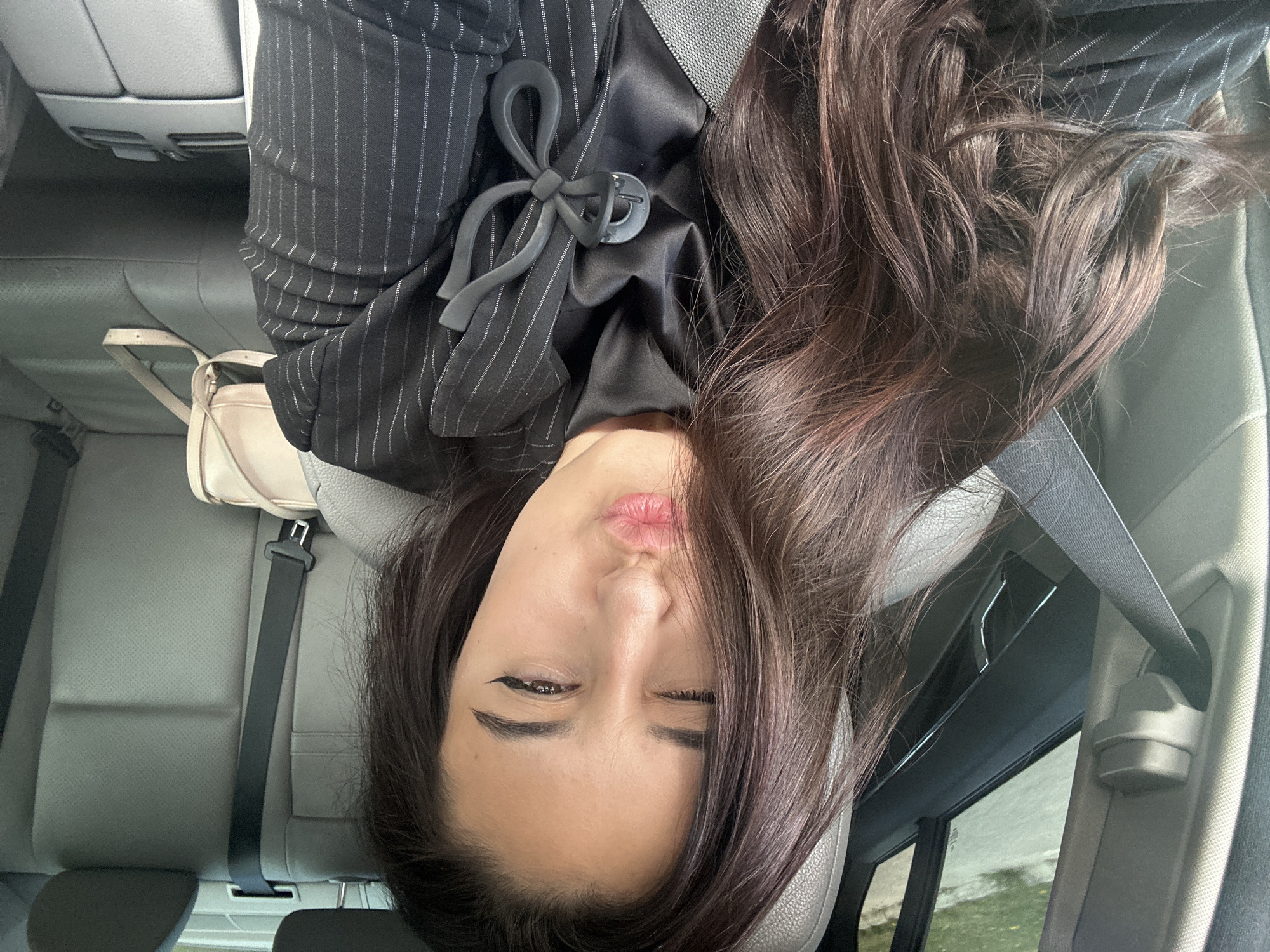 Woman observed as car passenger in Varna, Bulgaria