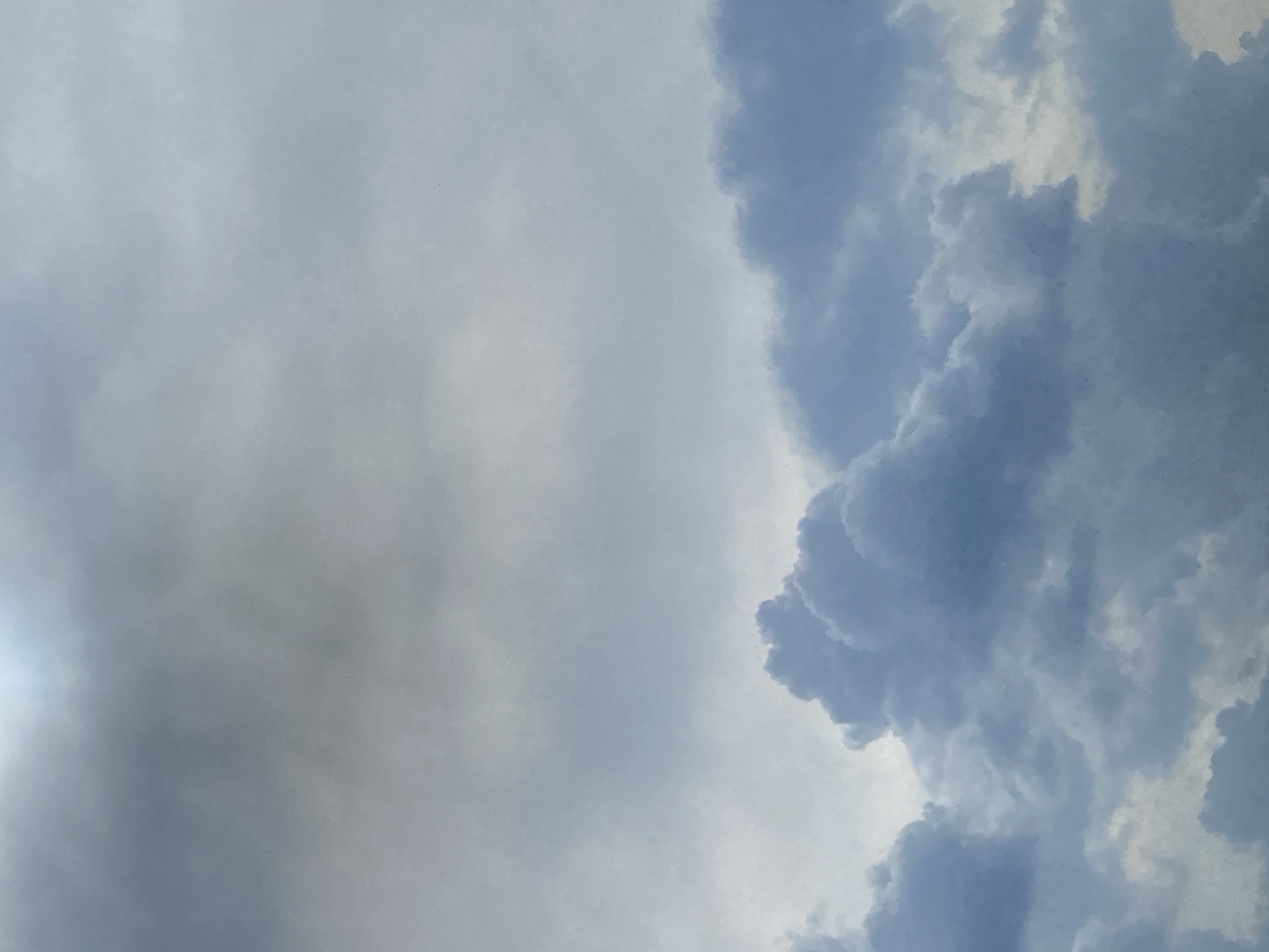 Mixed cloud formations observed over Talitsy, Russia