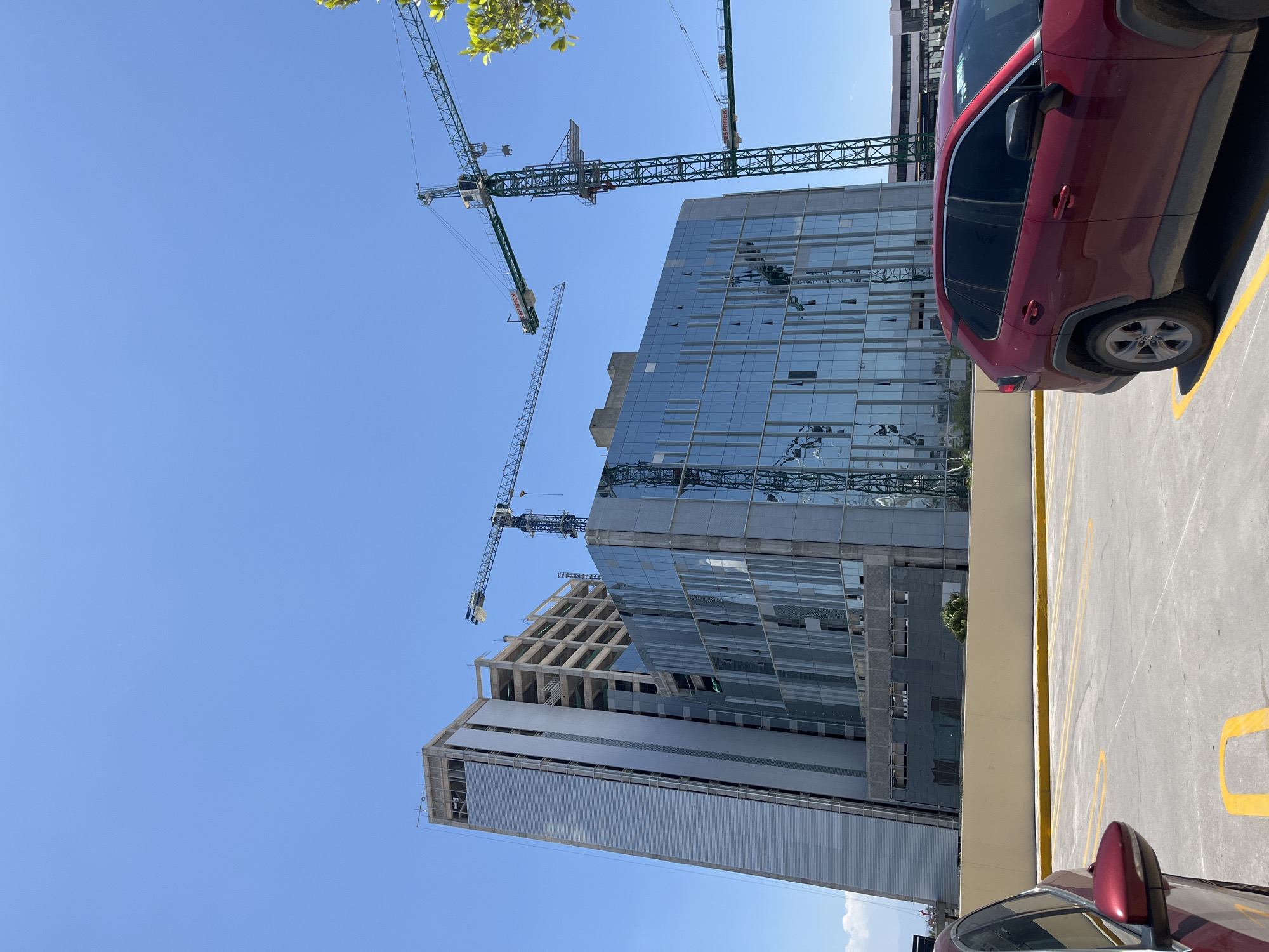 Construction site activity documented in Puebla, Mexico