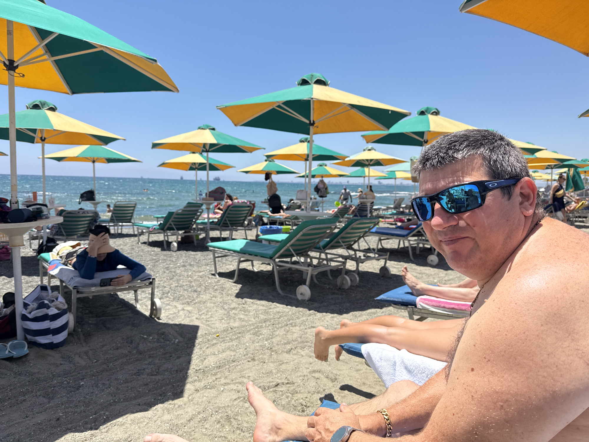 Sunny morning beach activity observed at Pyla Cyprus resort
