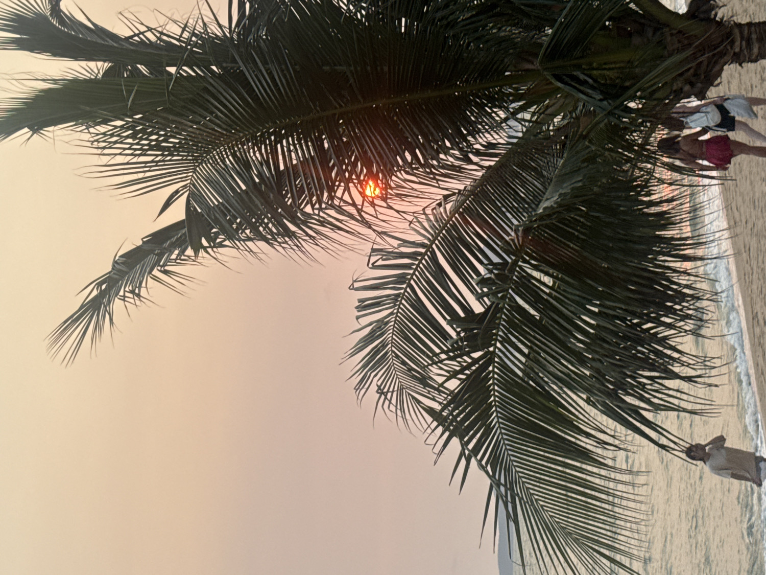 Sunset beach scene documented in Pattaya City, Thailand