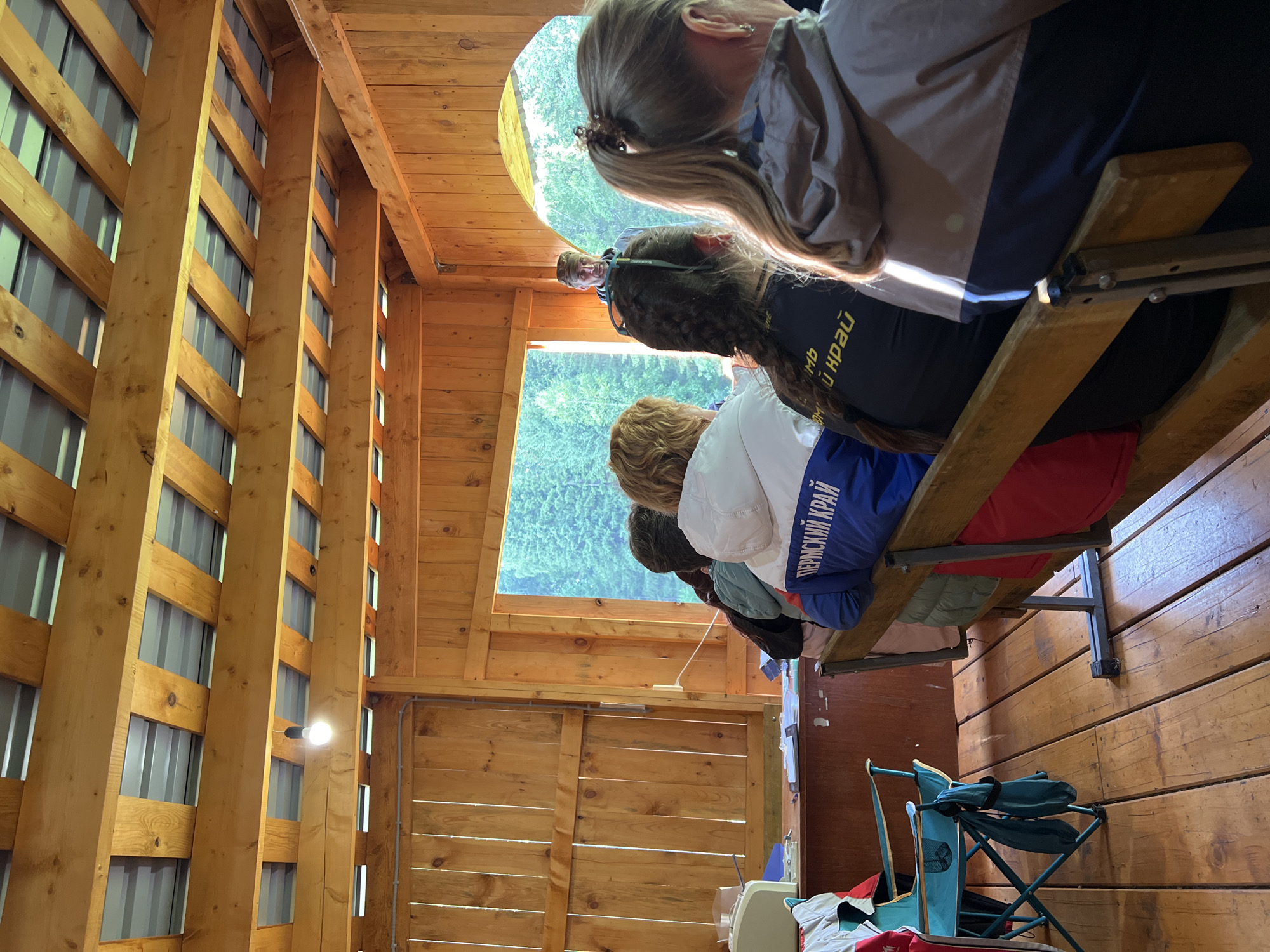 Outdoor camp gathering in Sergino, Russia