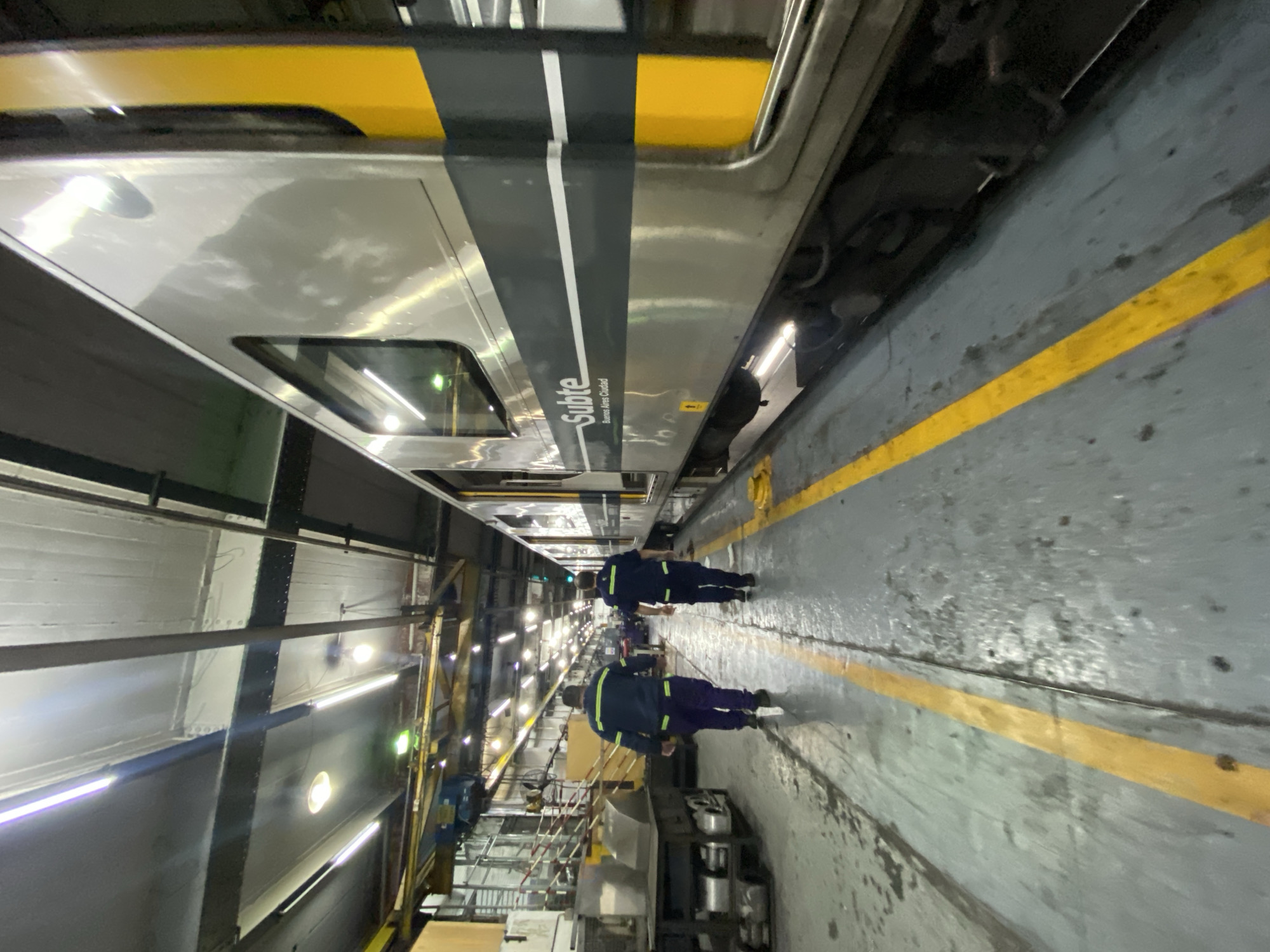 Buenos Aires Metro maintenance work documented at repair facility