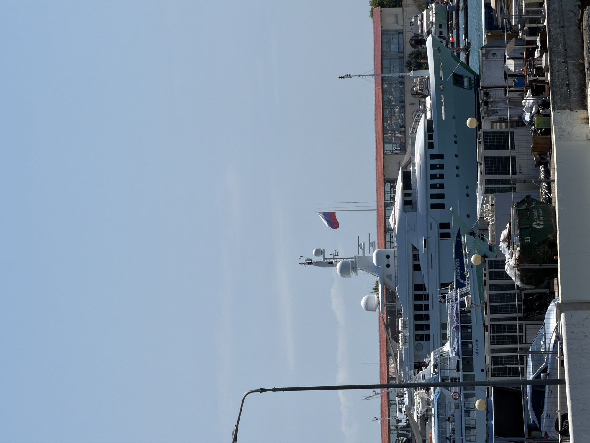 Sochi Seaport on a sunny summer morning