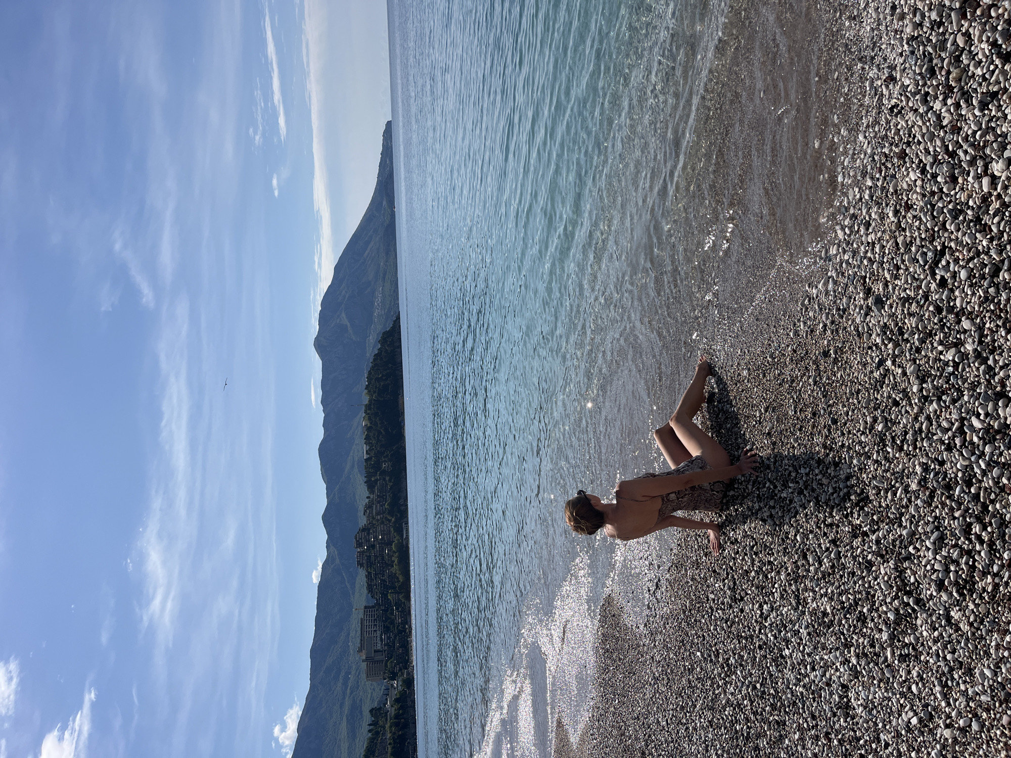 Morning leisure documented at Budva Marina, Montenegro