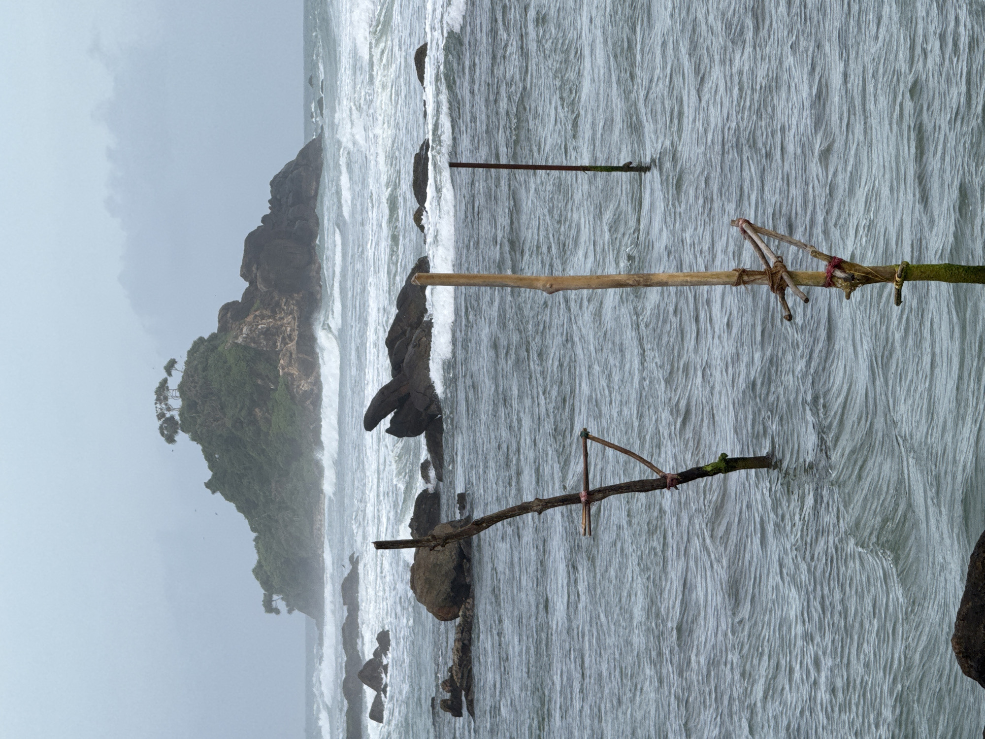 Fishing village life along the rocky Sri Lankan coast