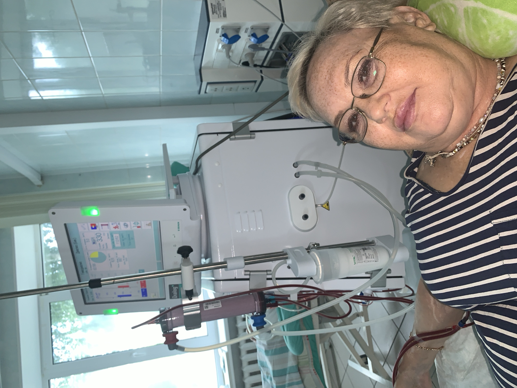 Dialysis visit at a Chaikovsky hospital, June night