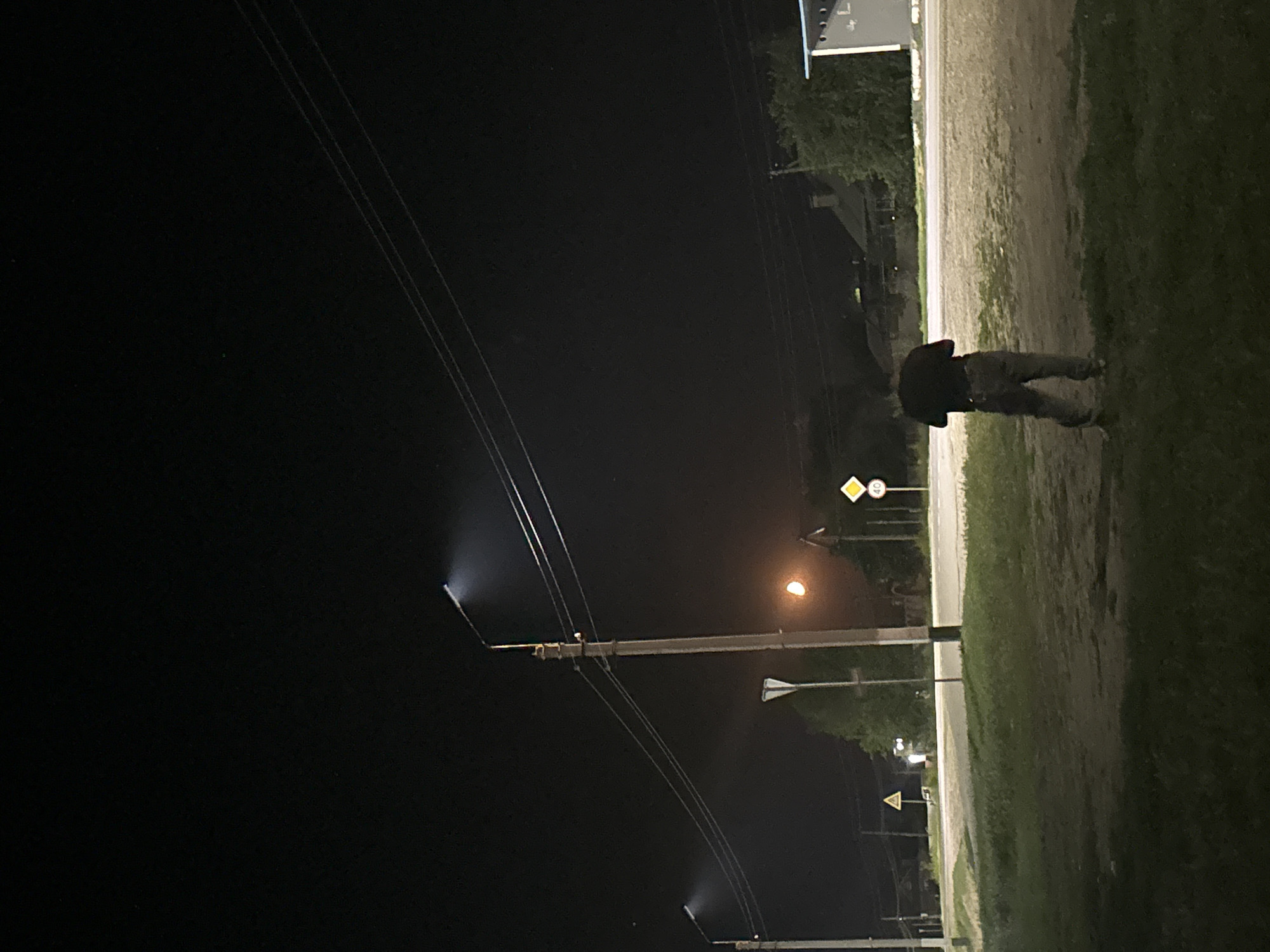 Night stroll through a public park in Yegorlykskaya, Russia
