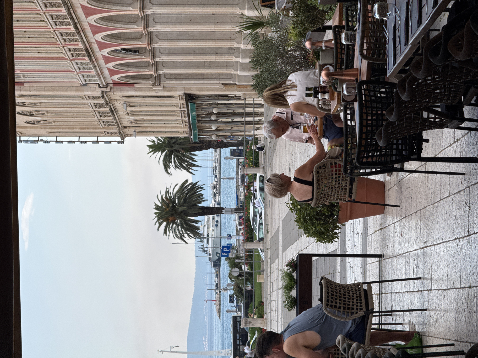 Afternoon street life around Split's old town and Riva promenade