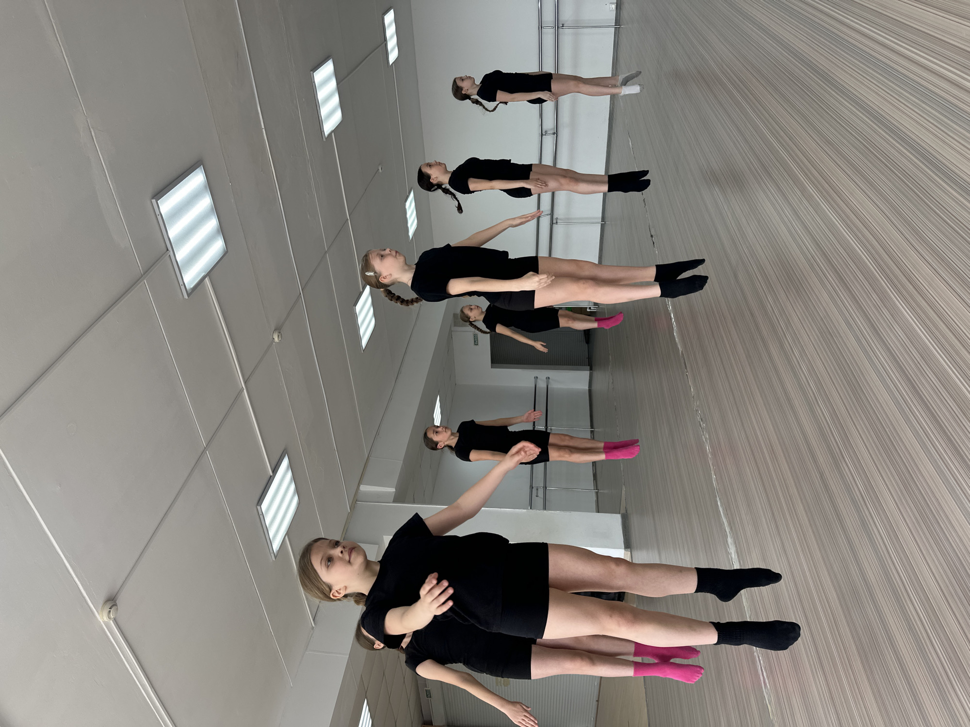 Young dancers practice morning routines at Votkinsk studio