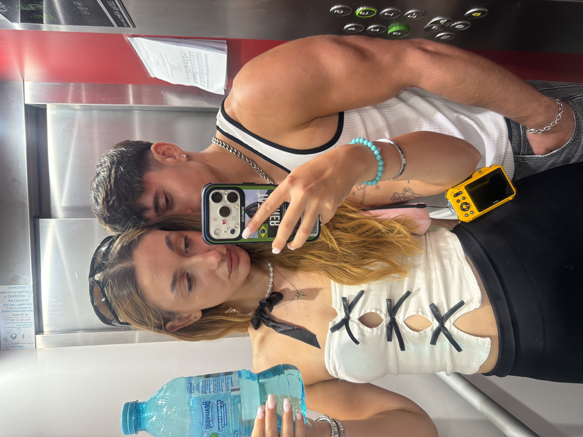 Evening out in Sofia: selfies, a couple, and a lit-up lounge