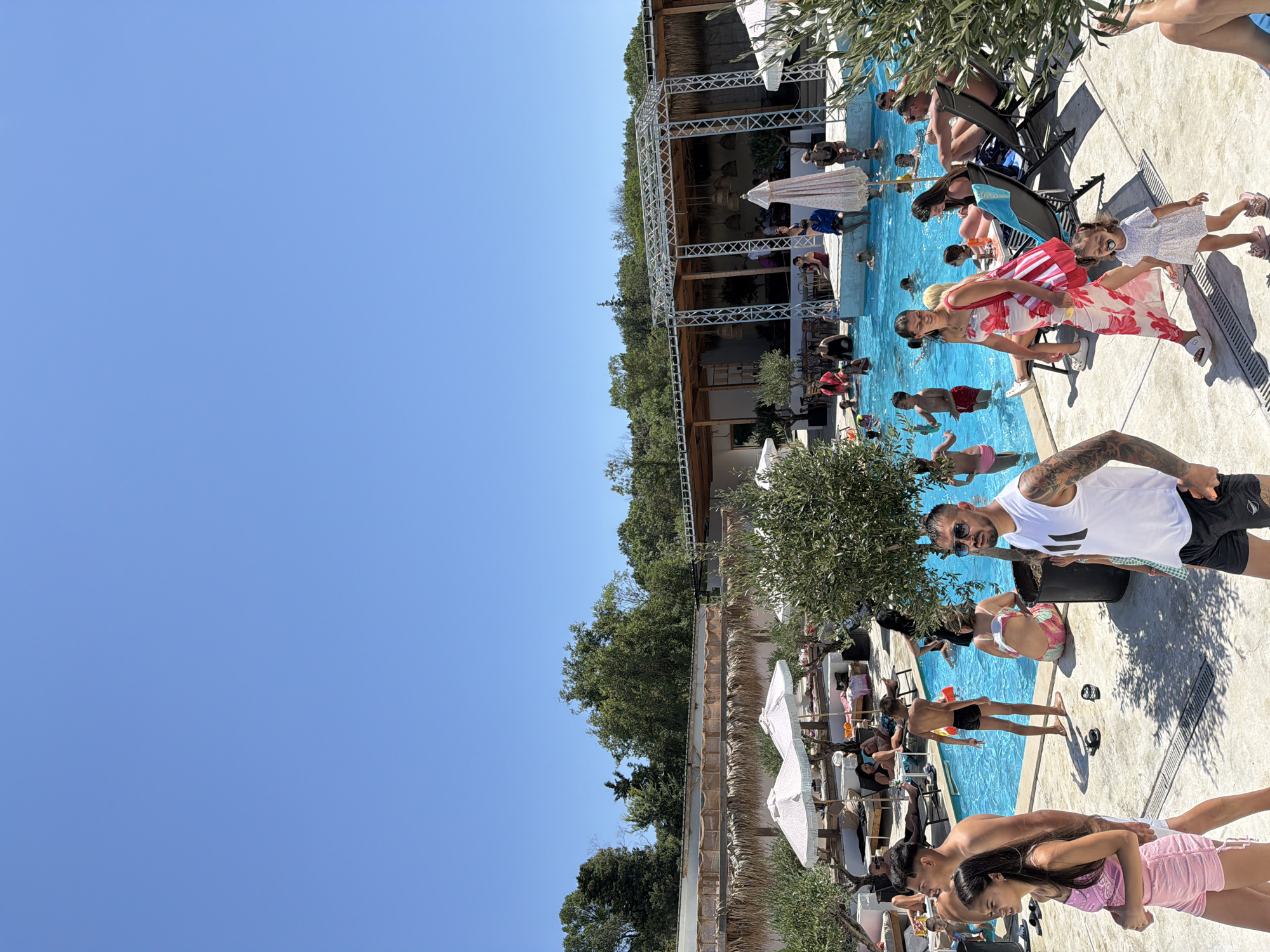 Sunny pool party at a Burgas resort, Bulgaria