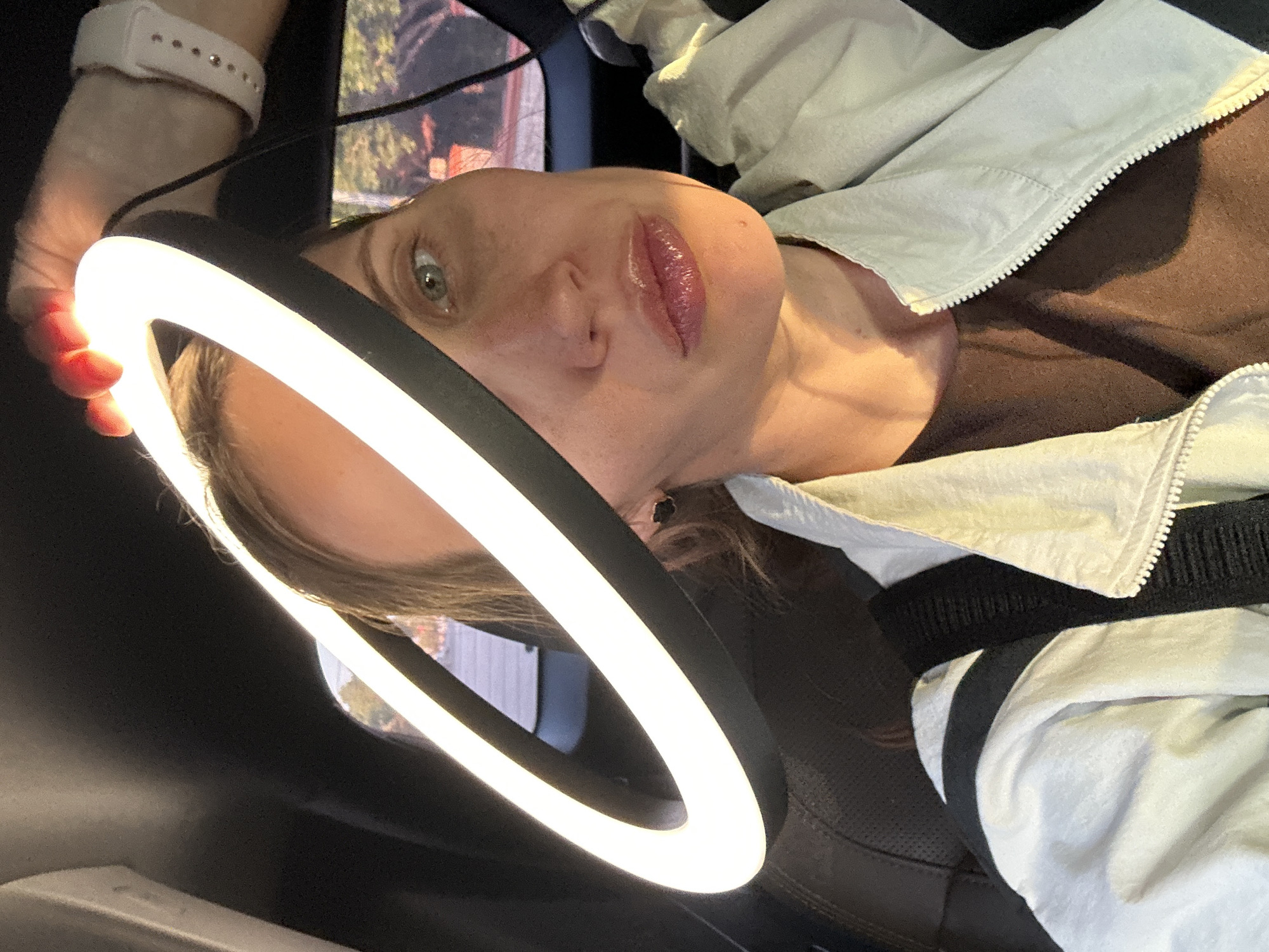 Person photographed with ring light in Fethiye, Turkey