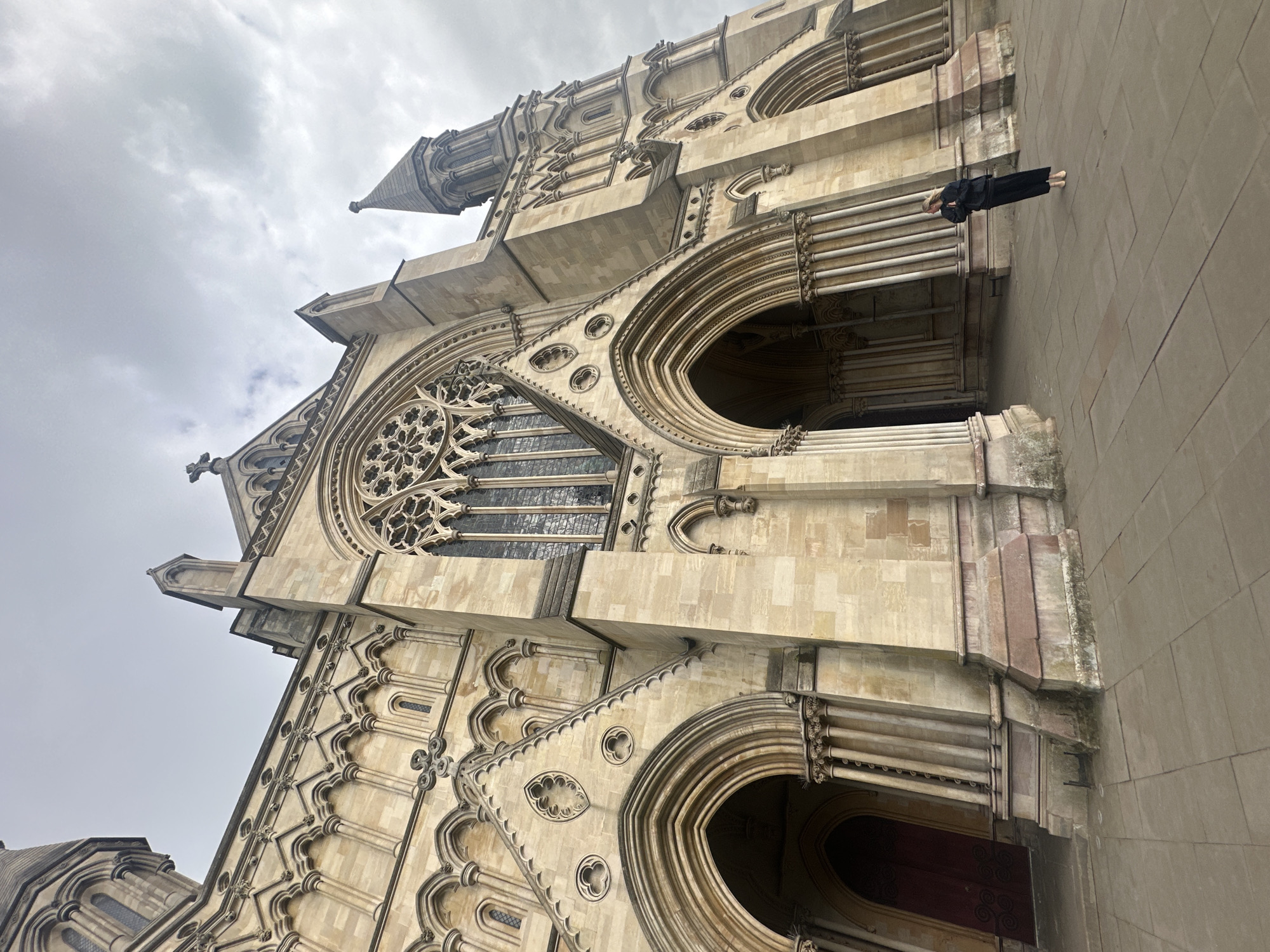 St Albans Cathedral exterior documented by witness