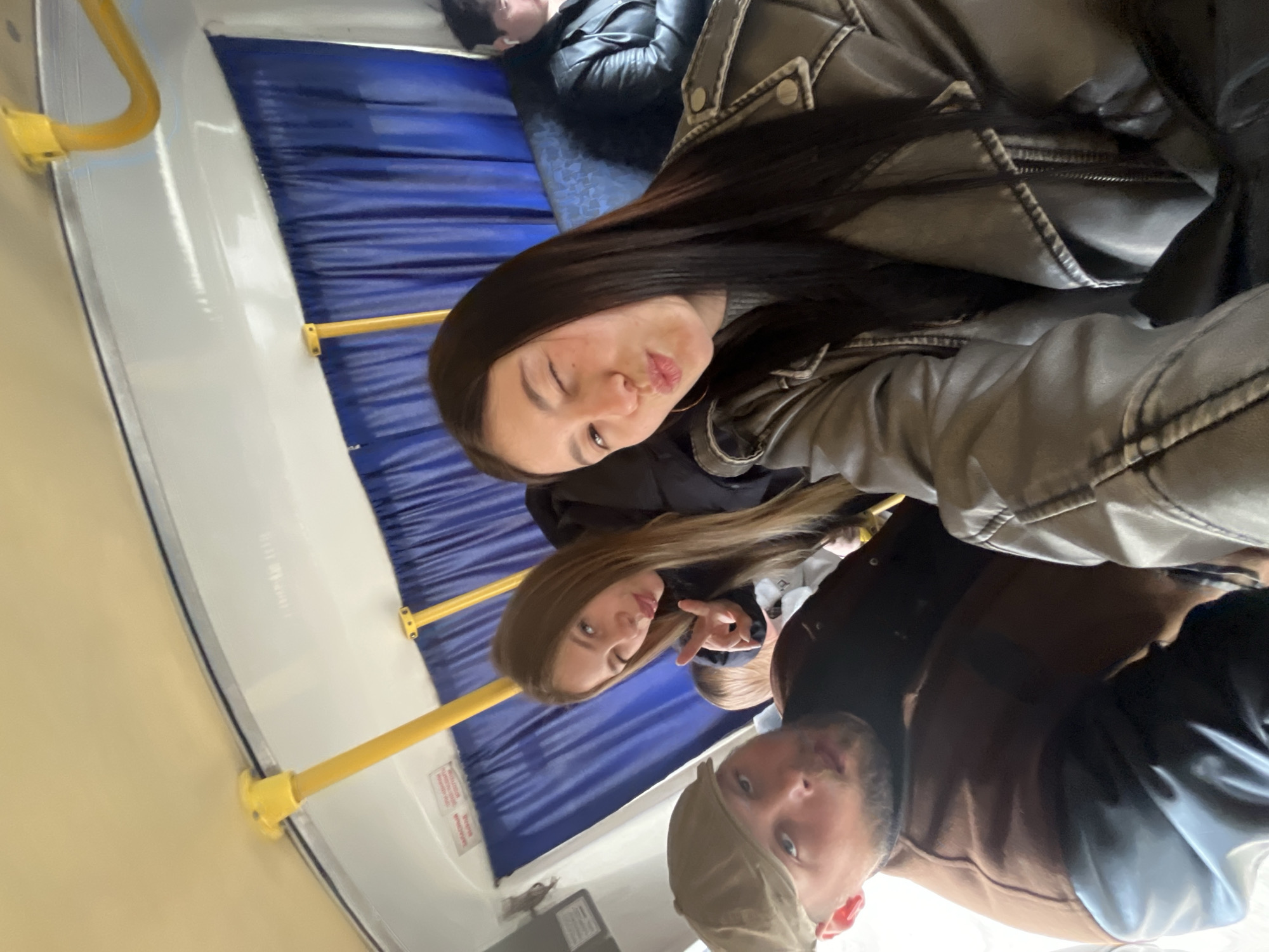 Morning commuters document selfies on public transport in Chaikovsky