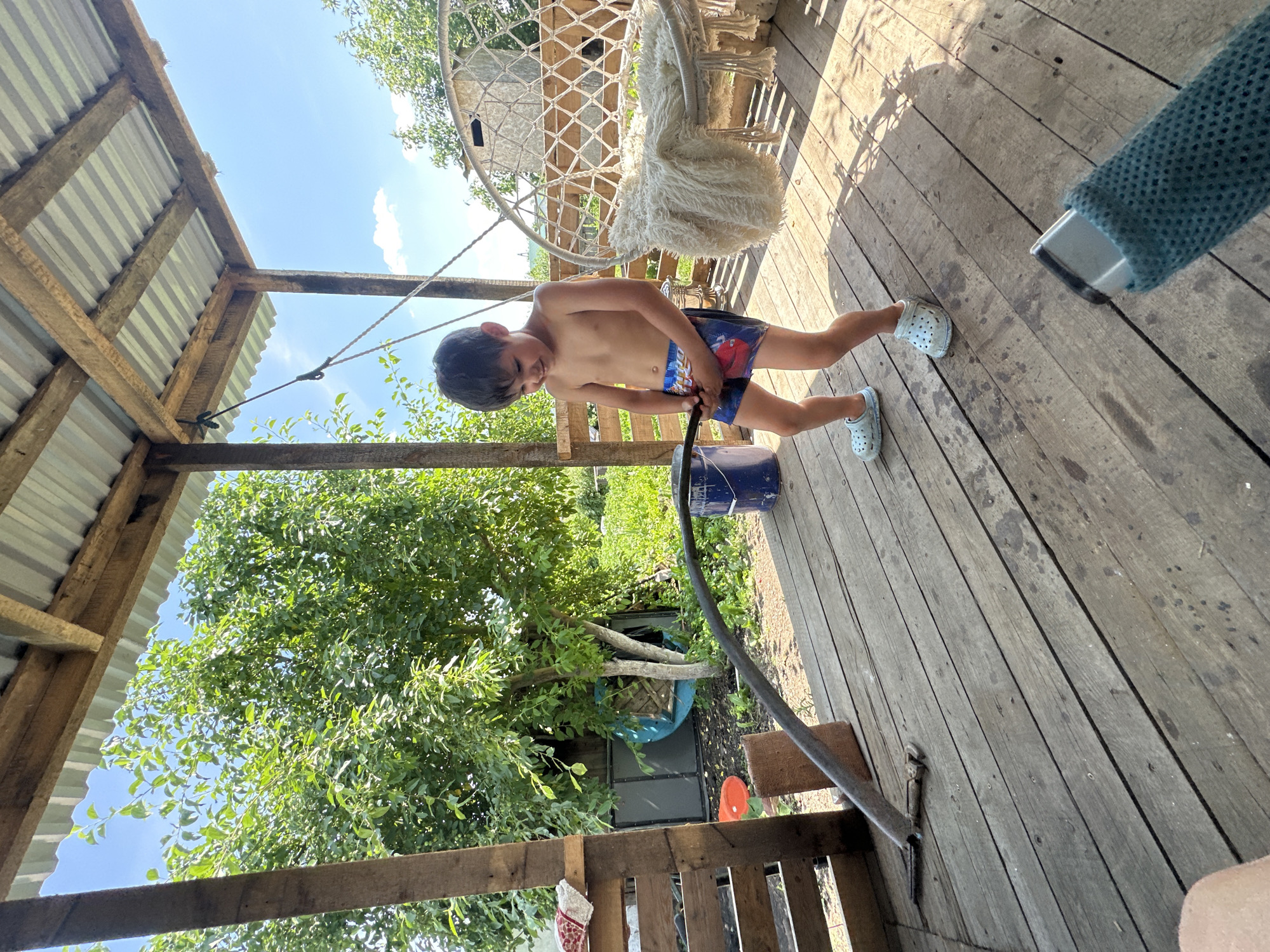 Backyard pool day in Shchuchinsk, Kazakhstan